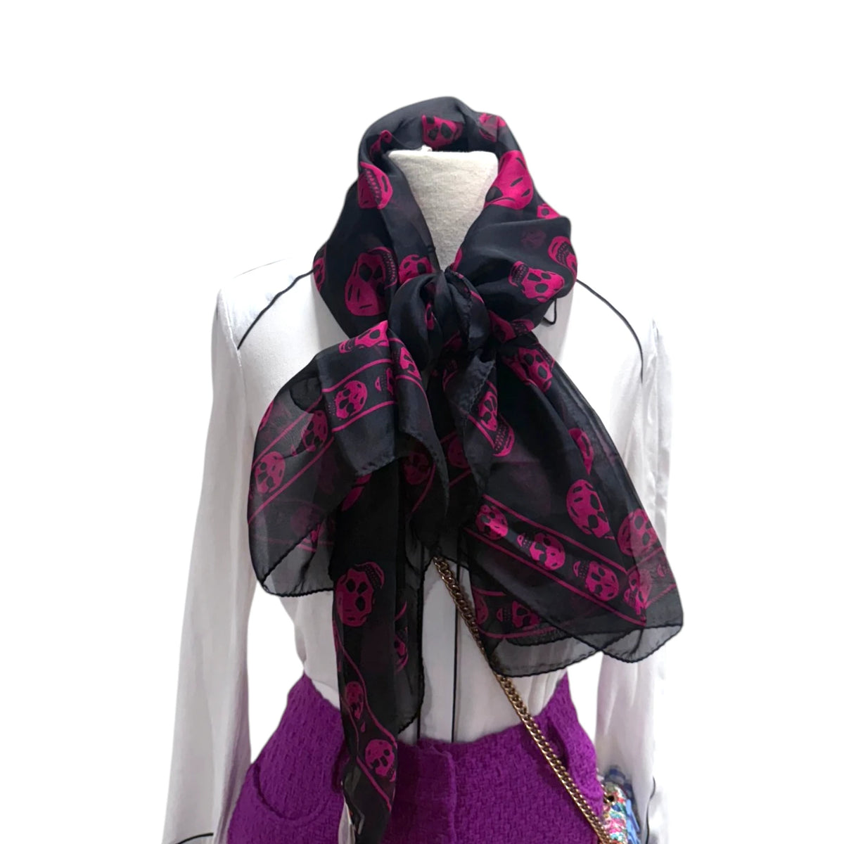Alexander McQueen Skull Silk Scarf