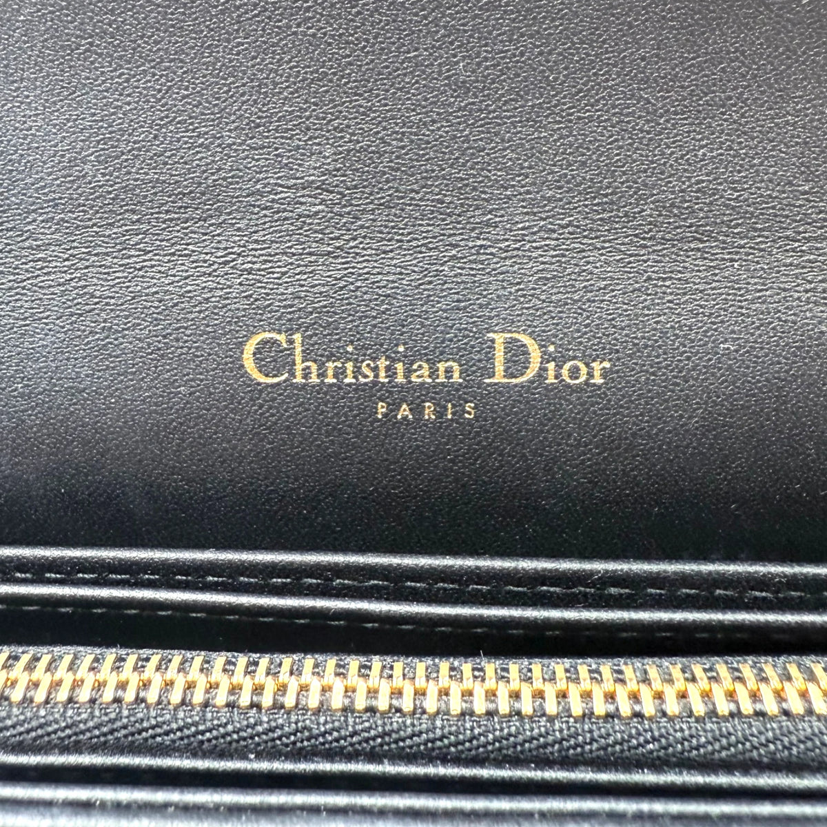 Christian Dior Black Cannage Lady Dior Pouch