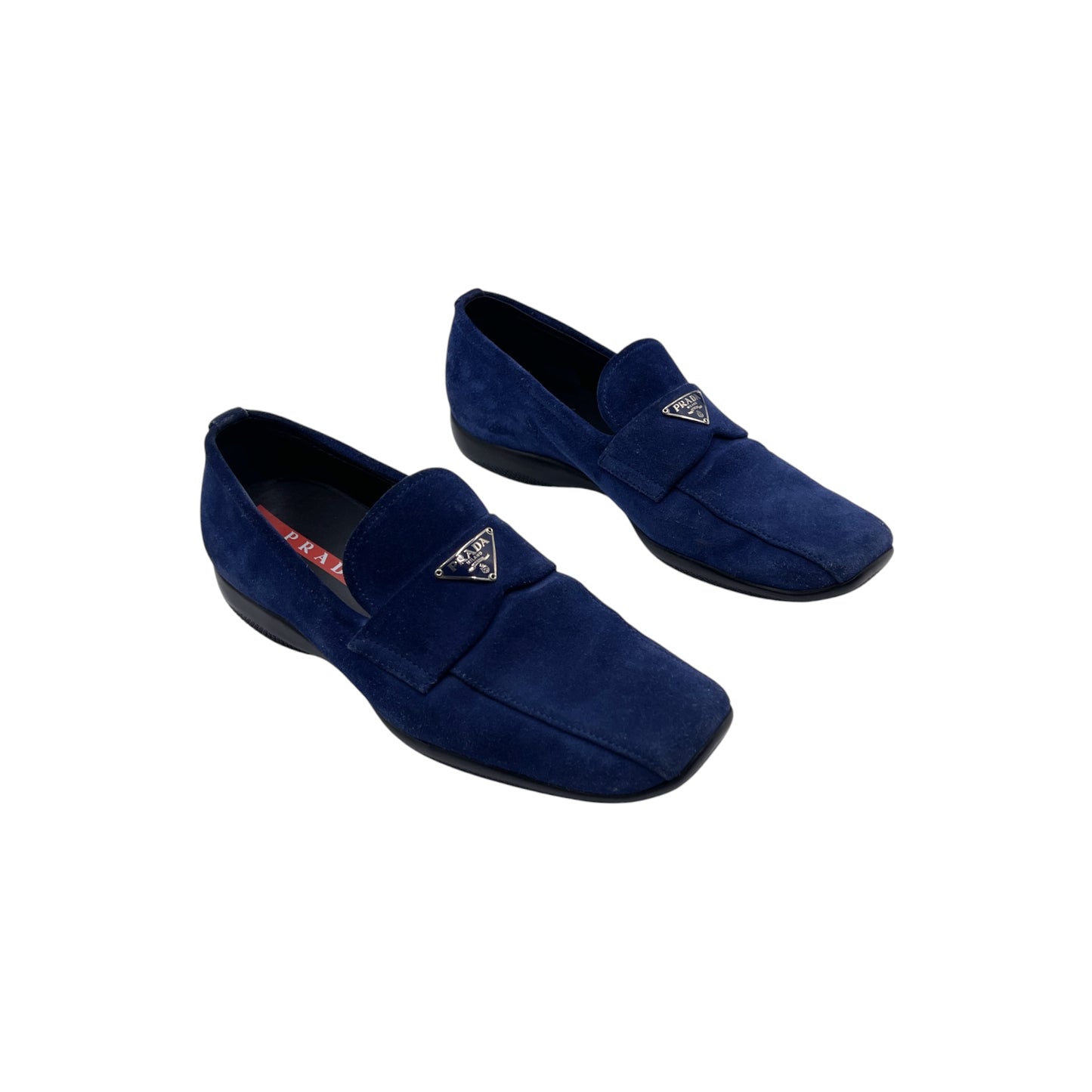 Prada Blue Suede Sport Loafer