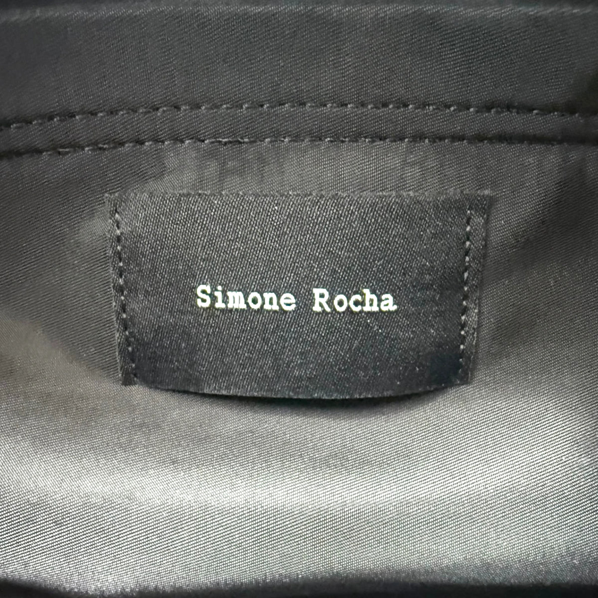 Simone Rocha Black Classic Bow Beaded Crossbody Bag