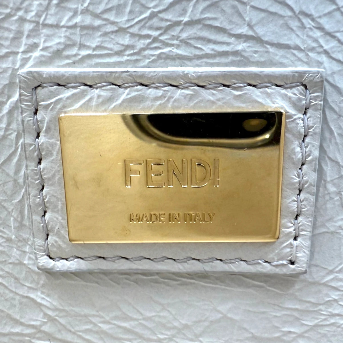 Fendi Peekaboo Crinkle Leather Bag