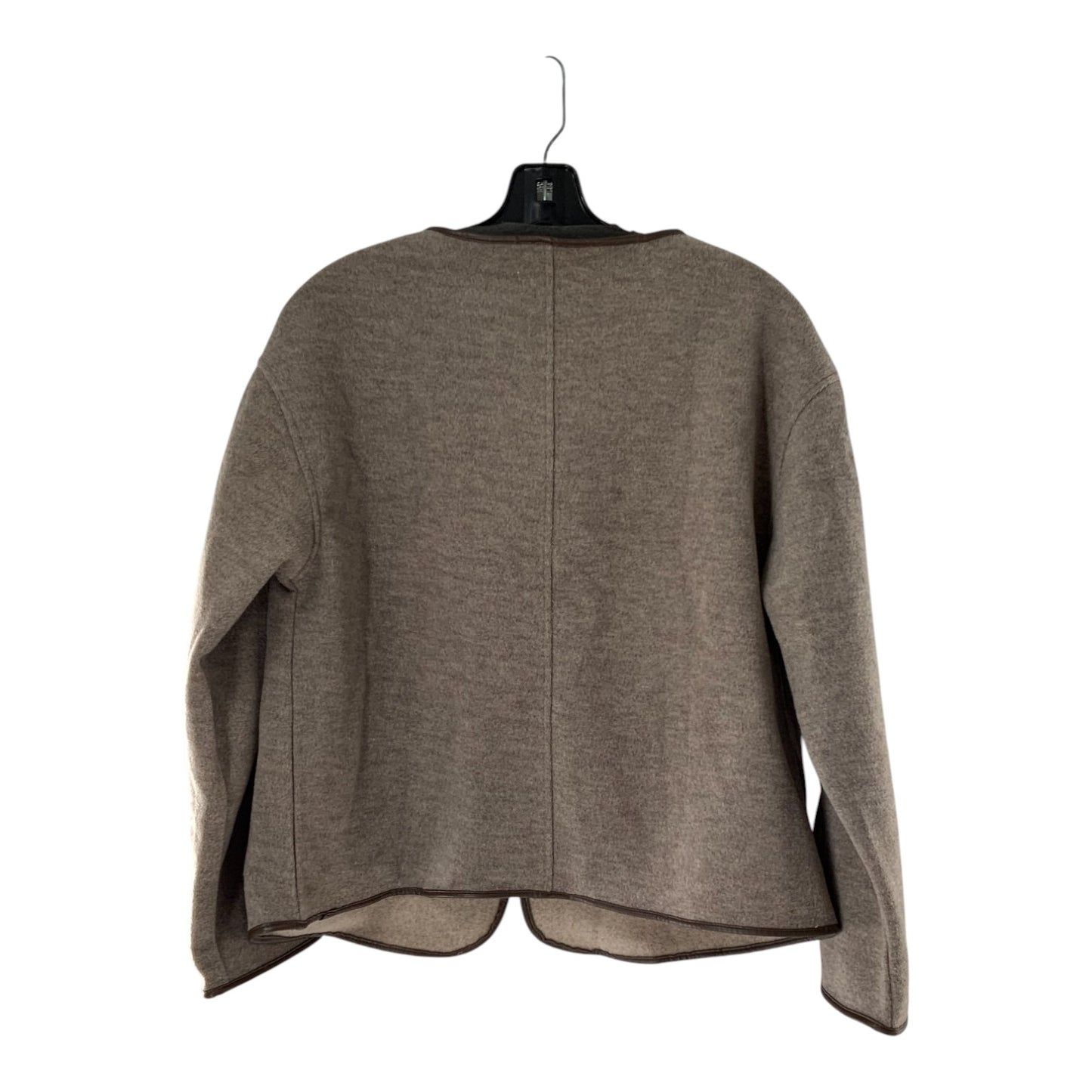 Maje BOS Collarless Button-Front Wool Blend Jacket