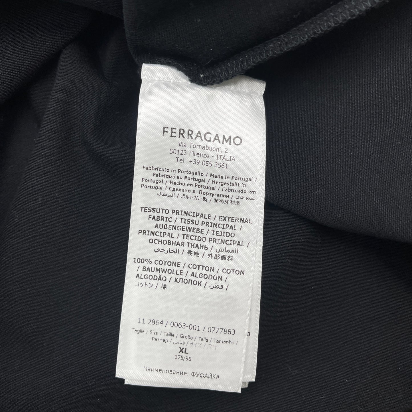 Ferragamo Cotton Black T-Shirt