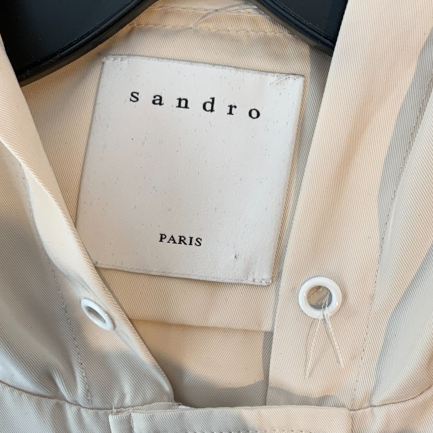 Sandro Cream Colored Windbreaker