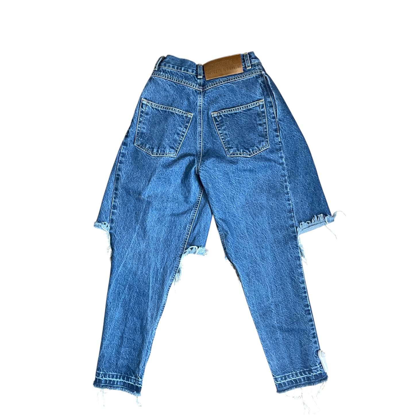 Ksenia Schnaider Cut-Out Knee Jeans