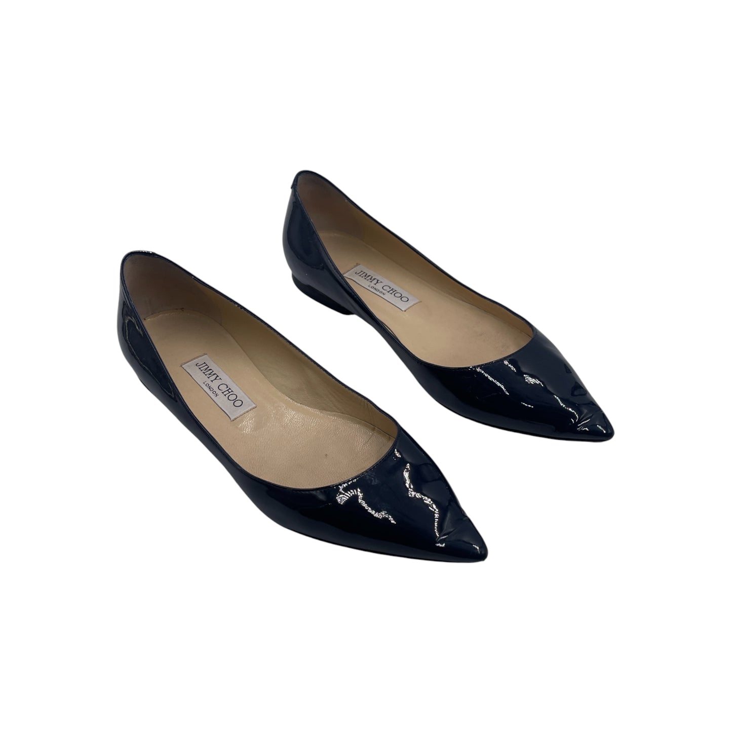 Jimmy Choo Alina Blue Patent Flat