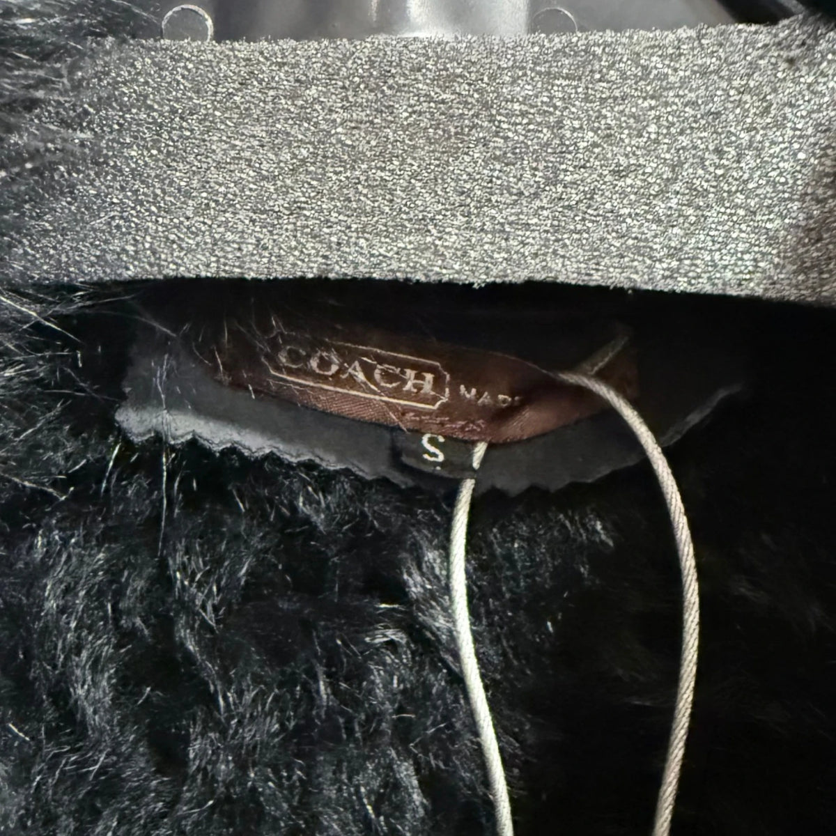 Coach Black Fur Lined Leather Vest