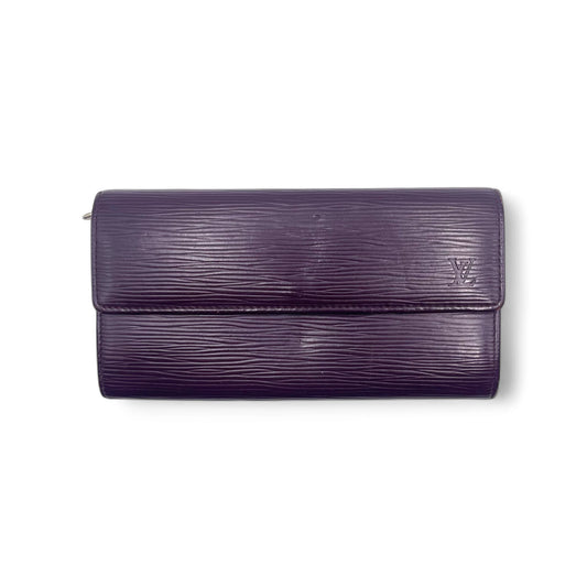 L.V. Purple Epi Leather Long Wallet