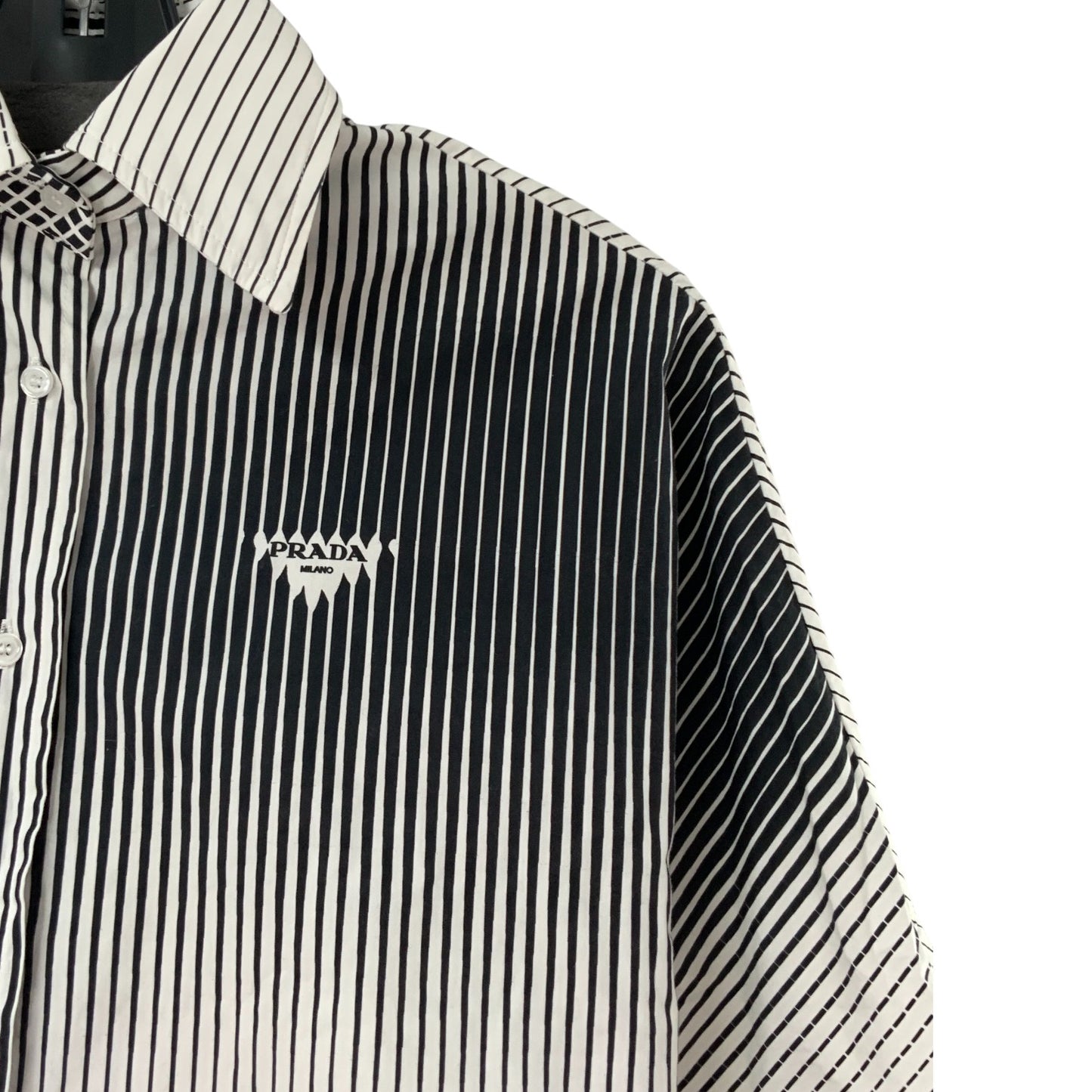 Prada Black and White Button Up Shirt