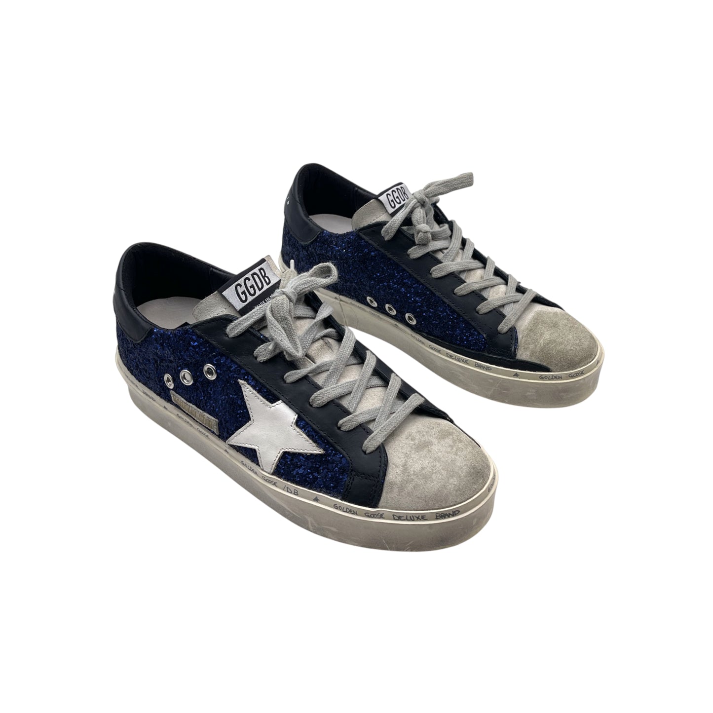 Golden Goose Hi Star Blue Glitter Snkr