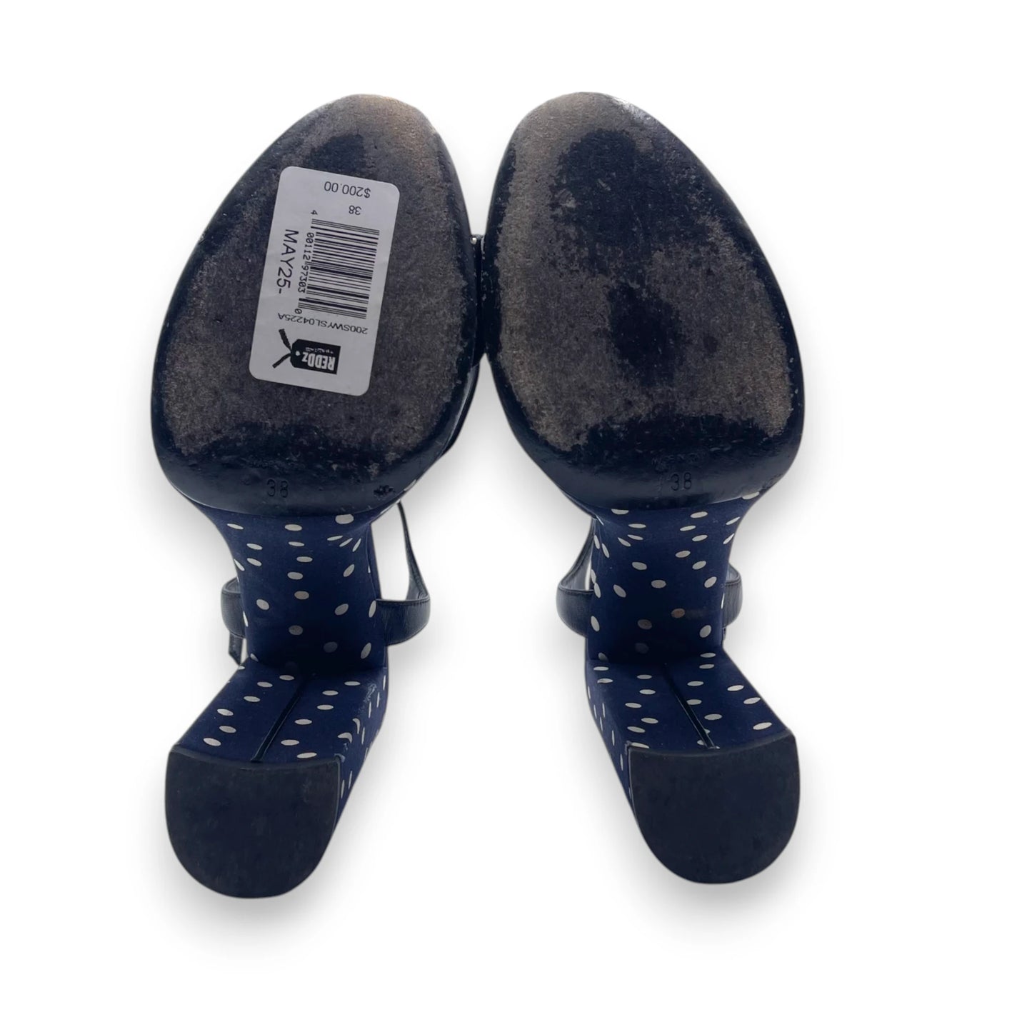 Saint Laurent Navy Polka-Dot Heel