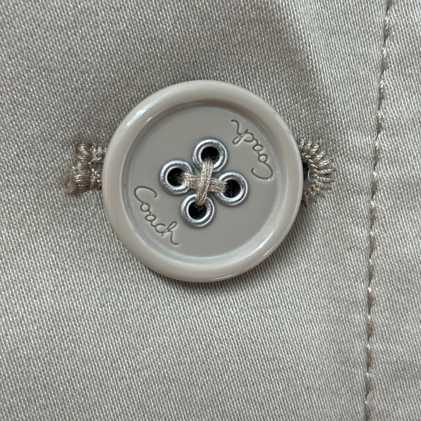 Coach Beige Belted Trenchcoat