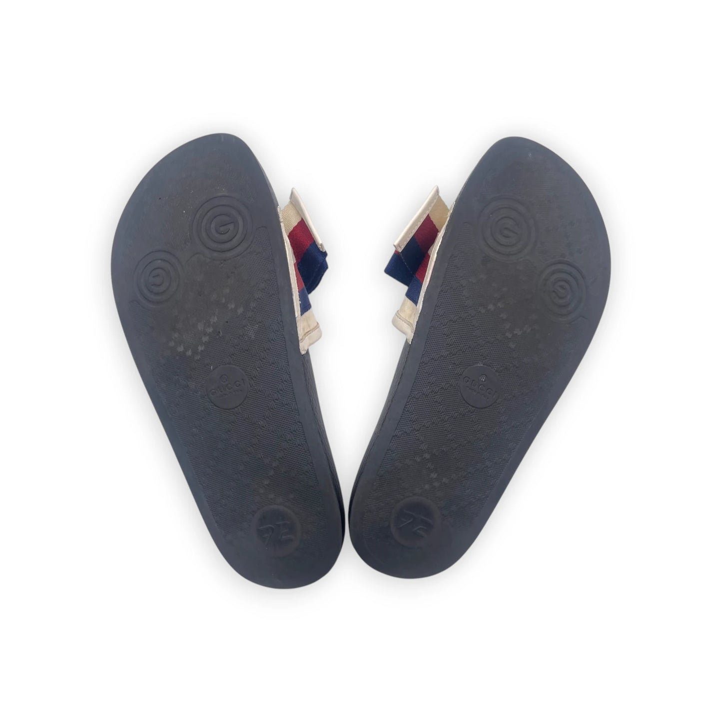 Gucci Web Sylvie Bow Satin Women's Slides