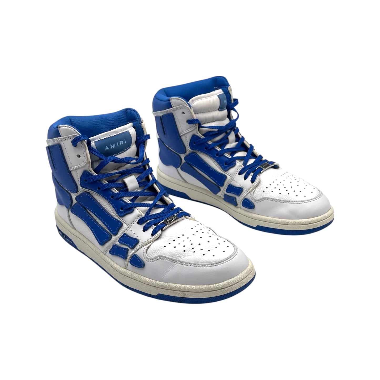 Amiri Skeleton White/Blue High-top Men's Sneakers