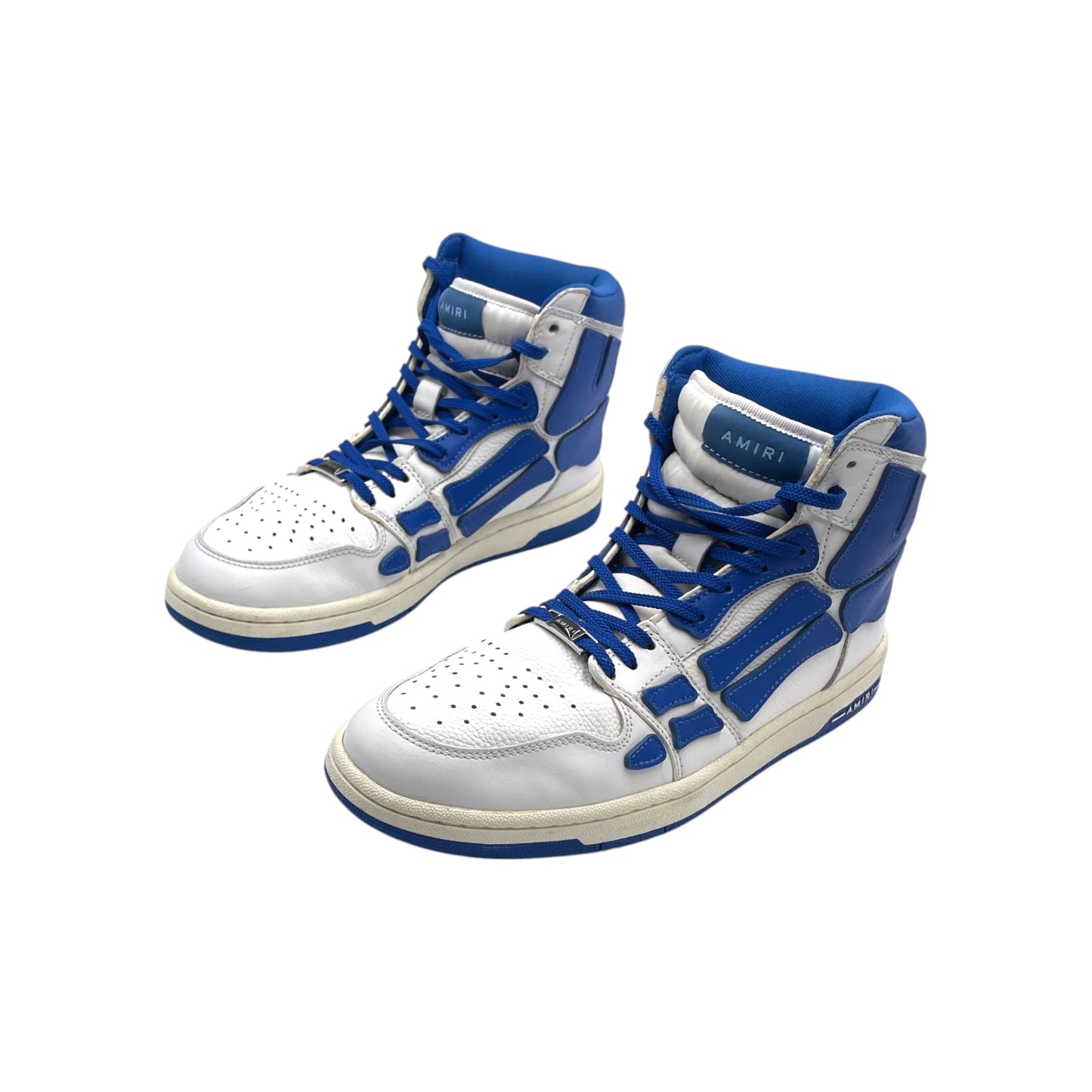 Amiri Skeleton White/Blue High-top Men's Sneakers