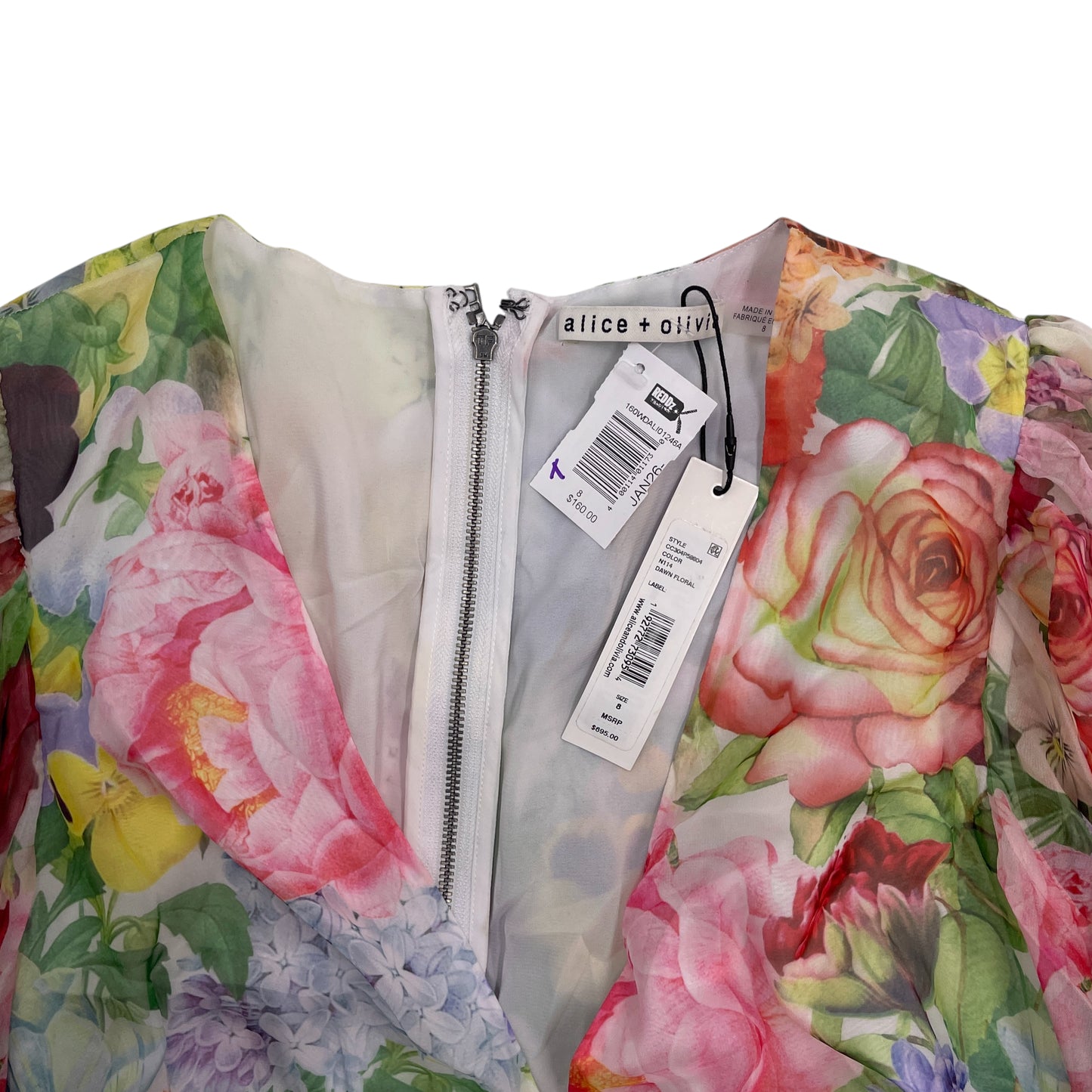 Alice + Olivia Floral Pleated Jumpsuit