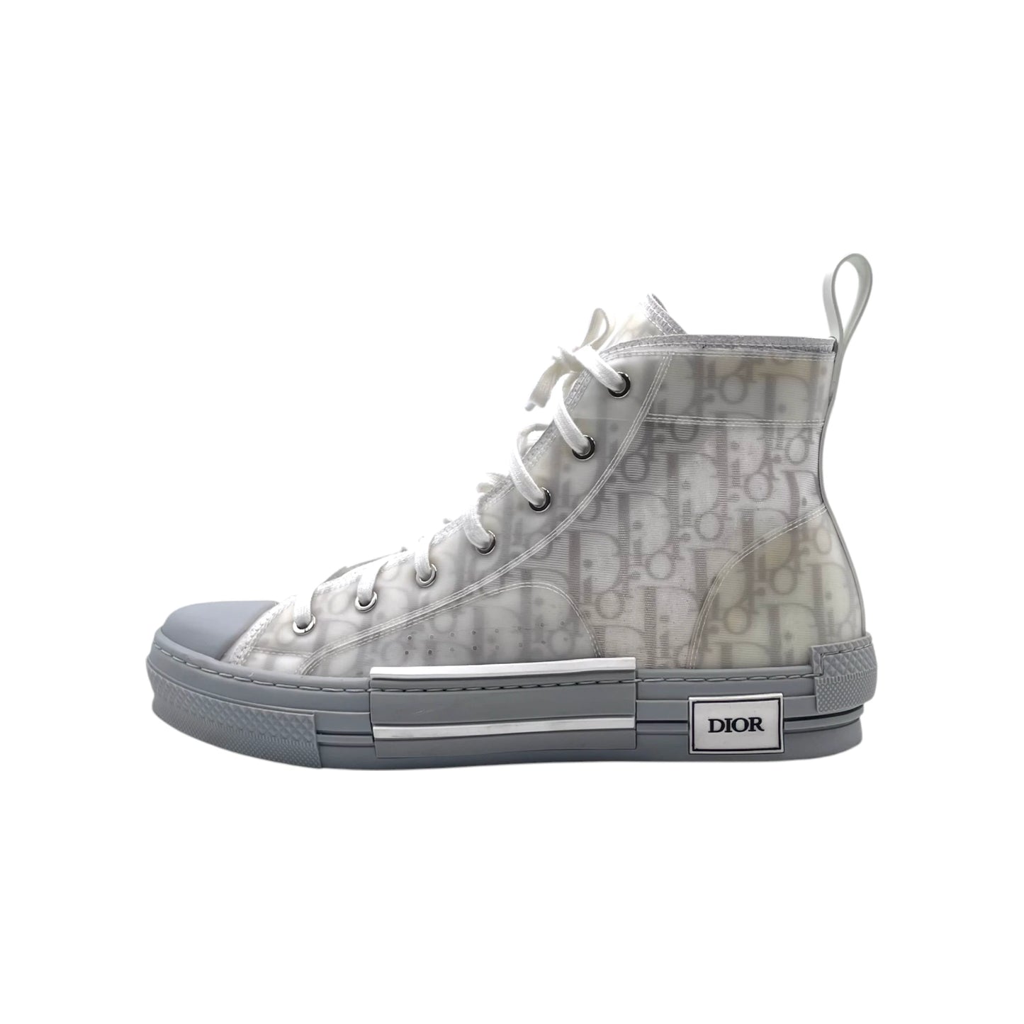 Dior B23 High Grey Oblique Men's Sneakers