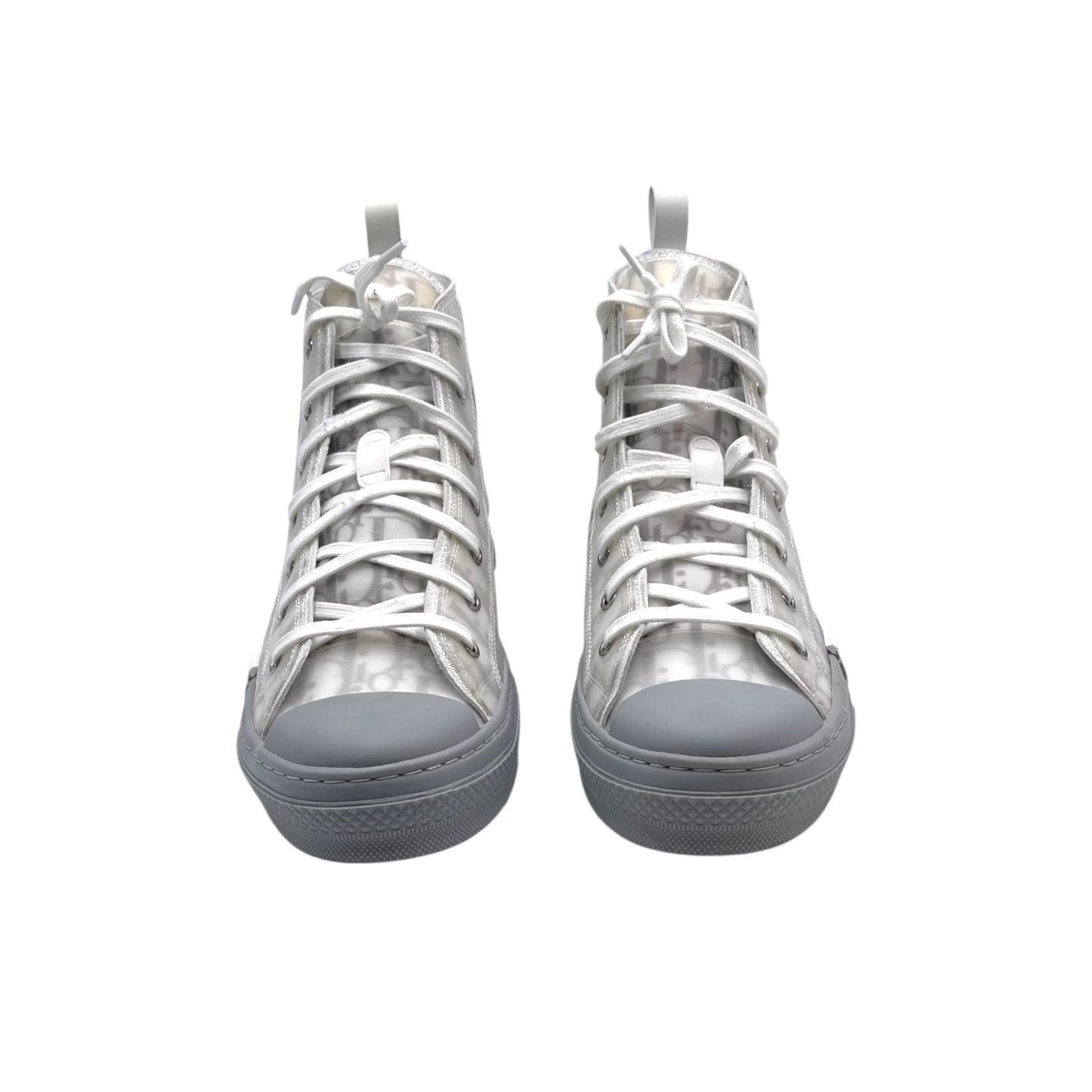 Dior B23 High Grey Oblique Men's Sneakers