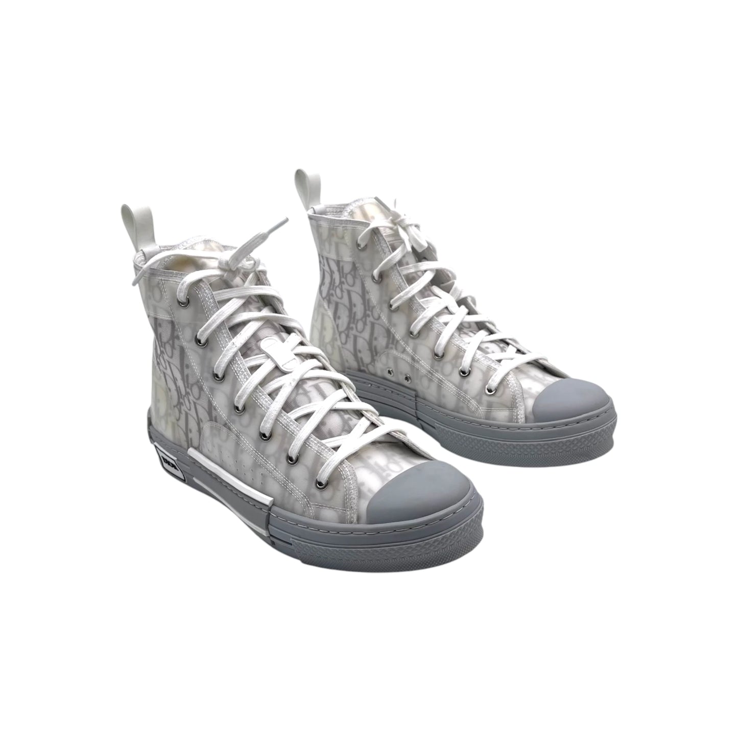 Dior B23 High Grey Oblique Men's Sneakers