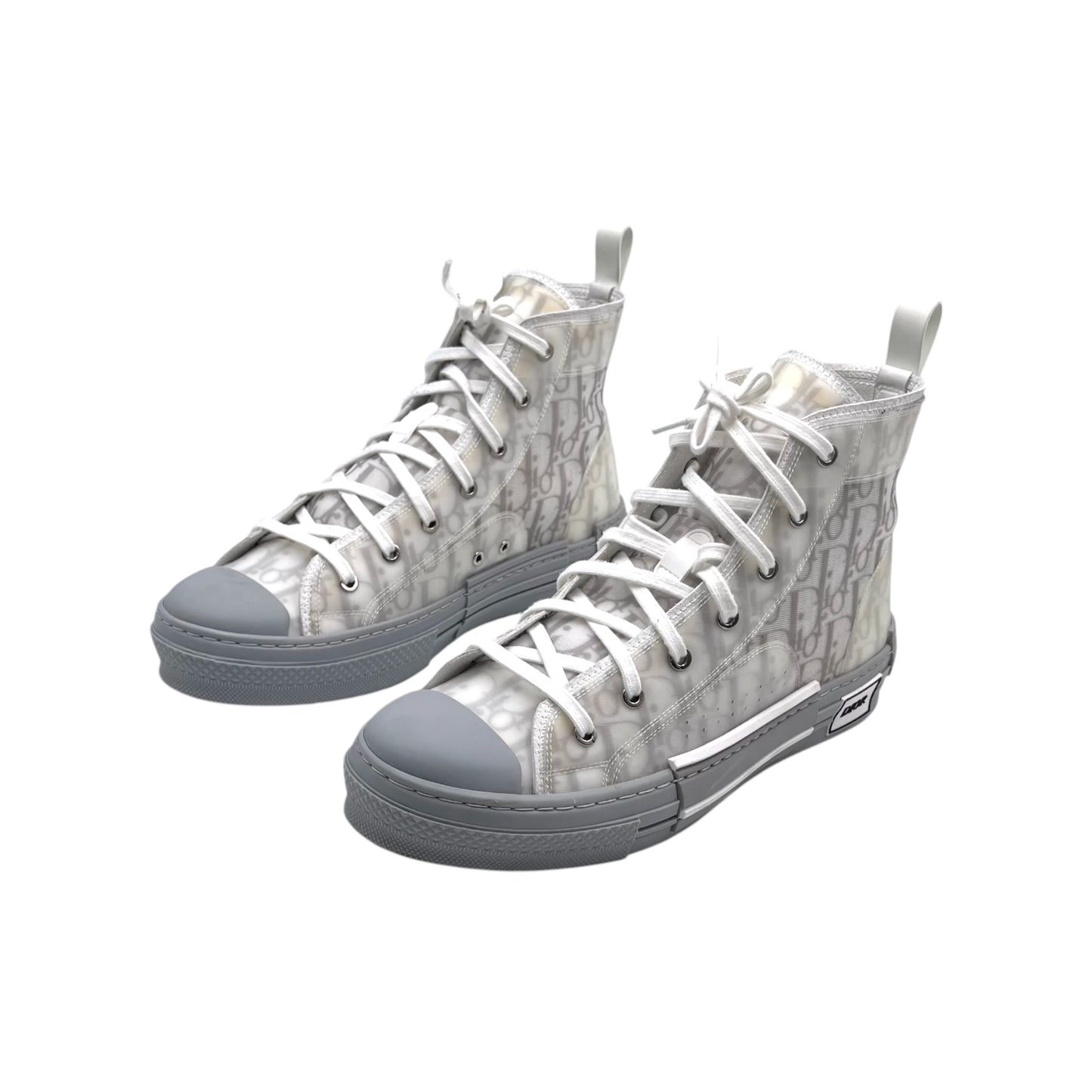 Dior B23 High Grey Oblique Men's Sneakers
