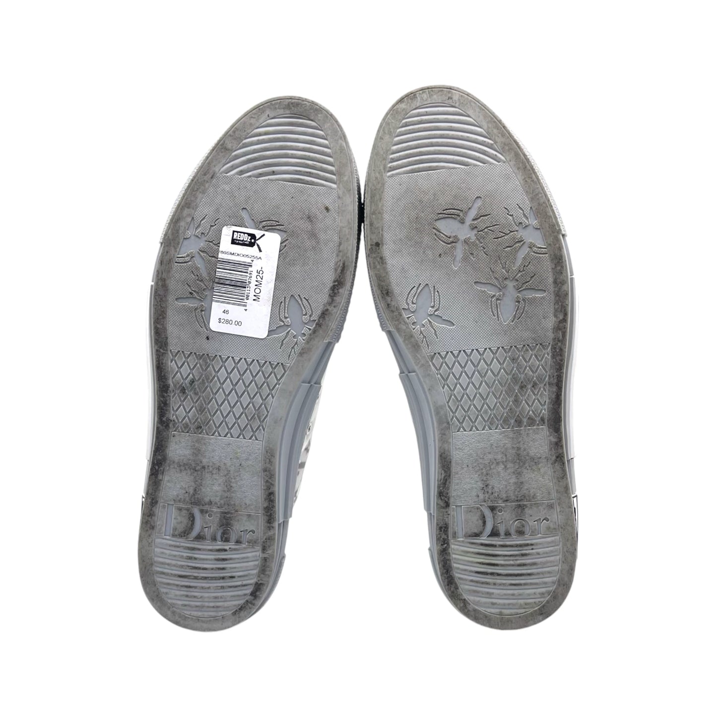 Dior B23 High Grey Oblique Men's Sneakers