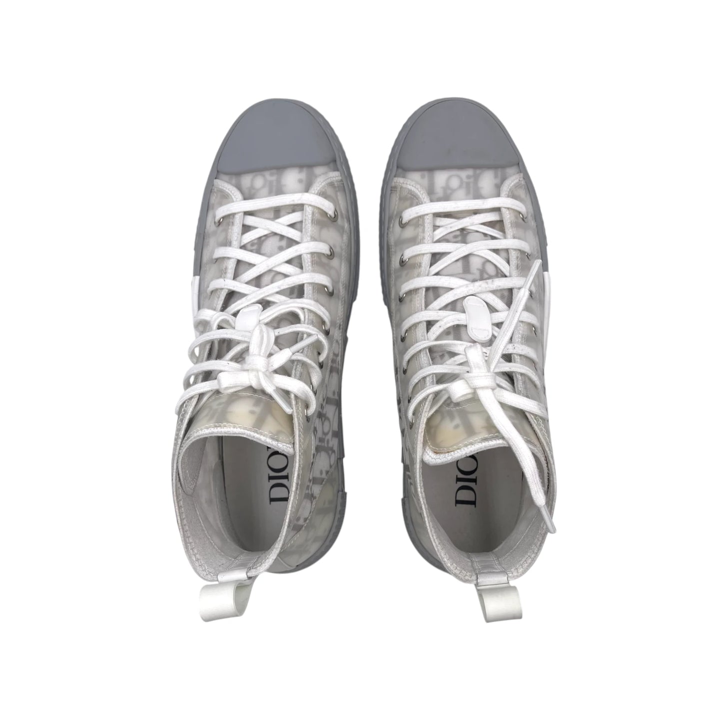 Dior B23 High Grey Oblique Men's Sneakers