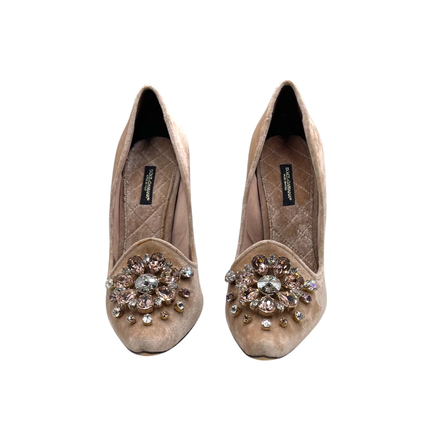 D&G Crystal Velvet Pumps