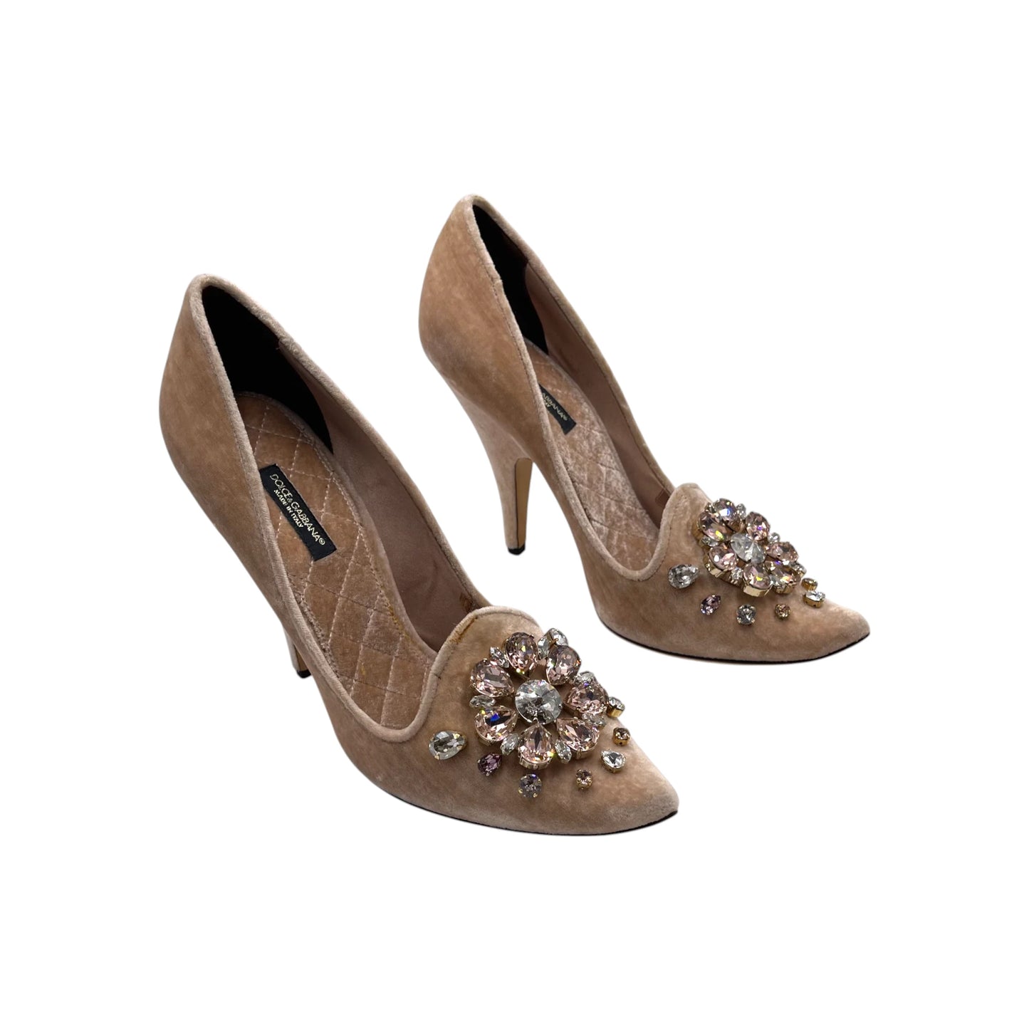 D&G Crystal Velvet Pumps