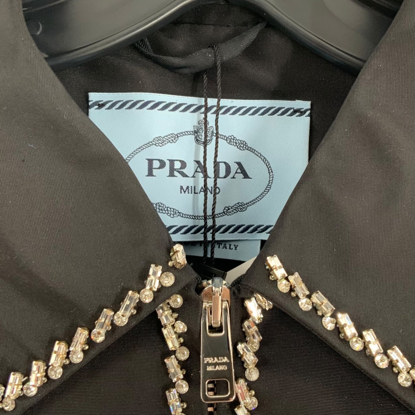 Prada Bedazzled Cropped Windbreaker
