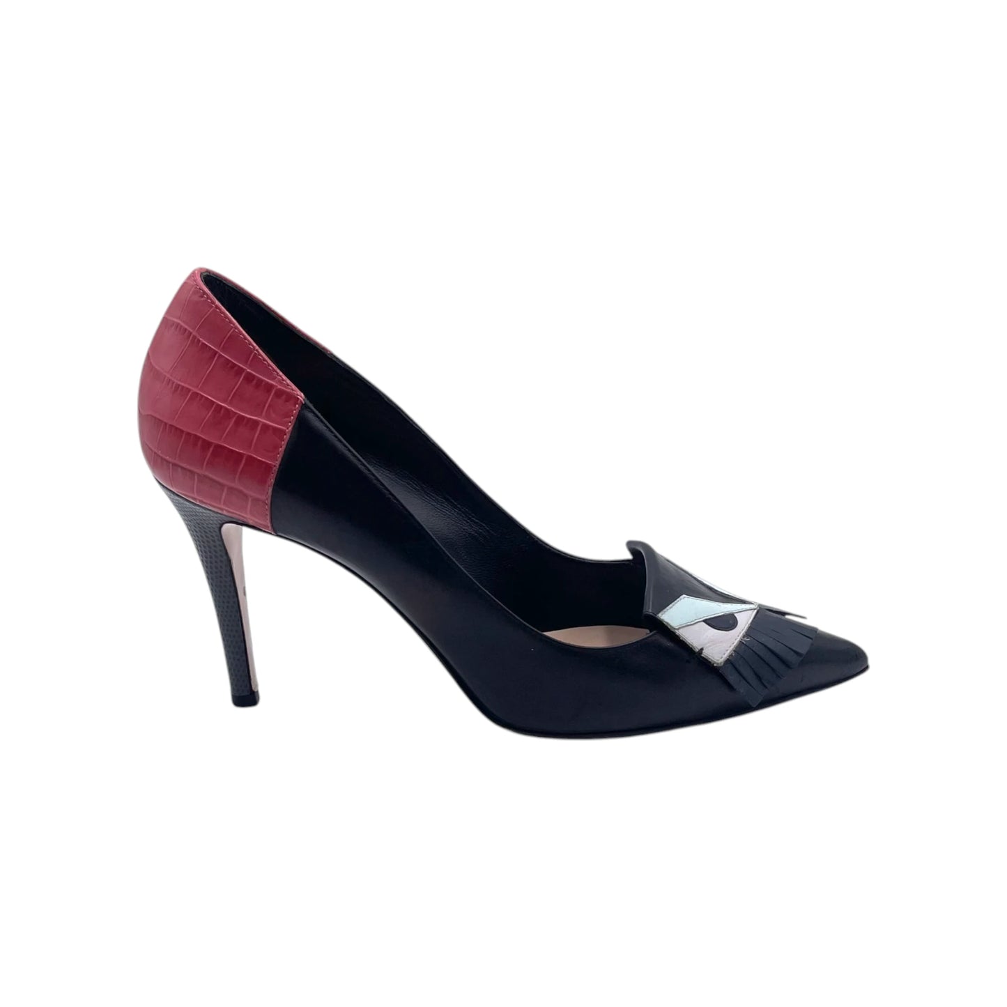 Fendi Multicolor Leather Monster Eyes Pump