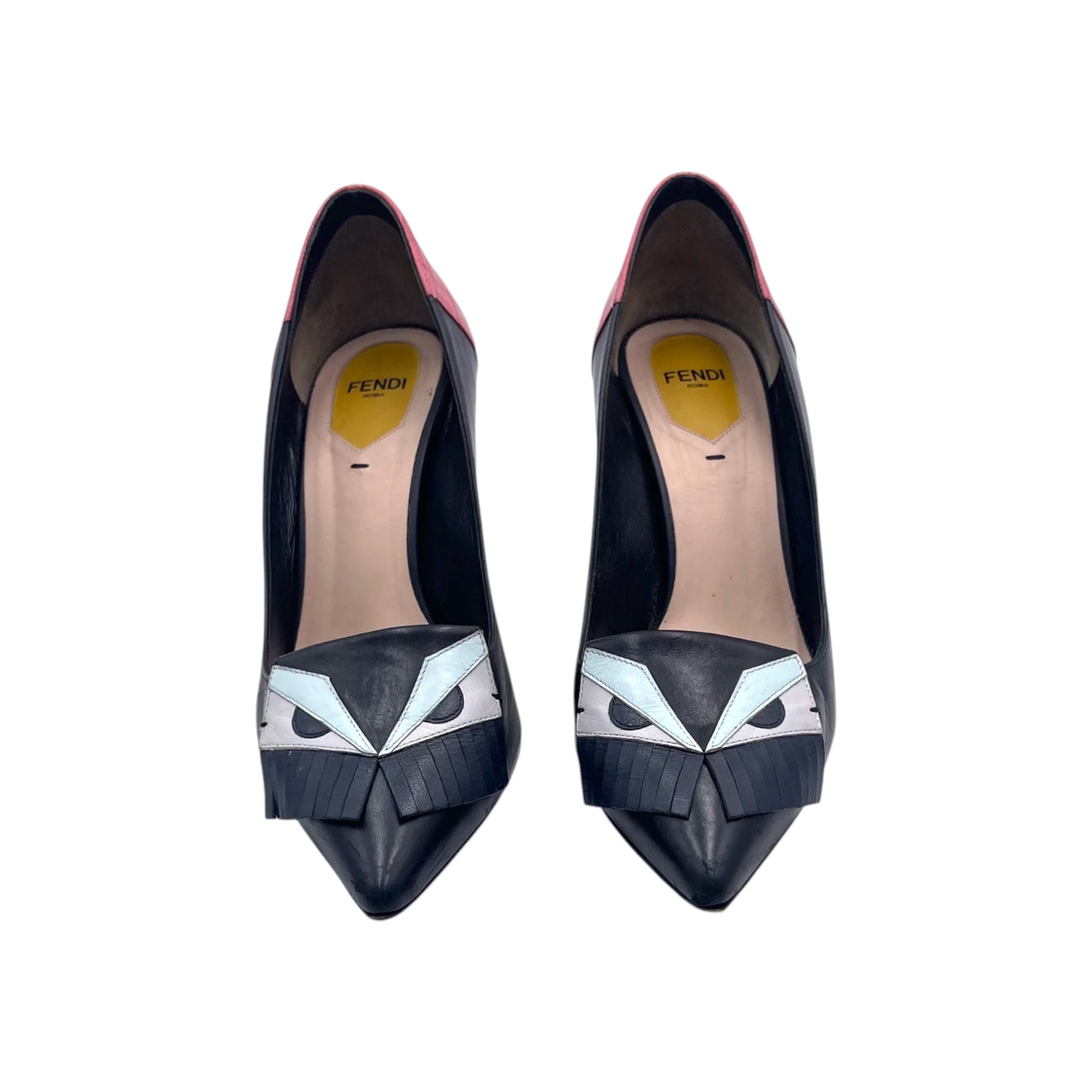 Fendi Multicolor Leather Monster Eyes Pump