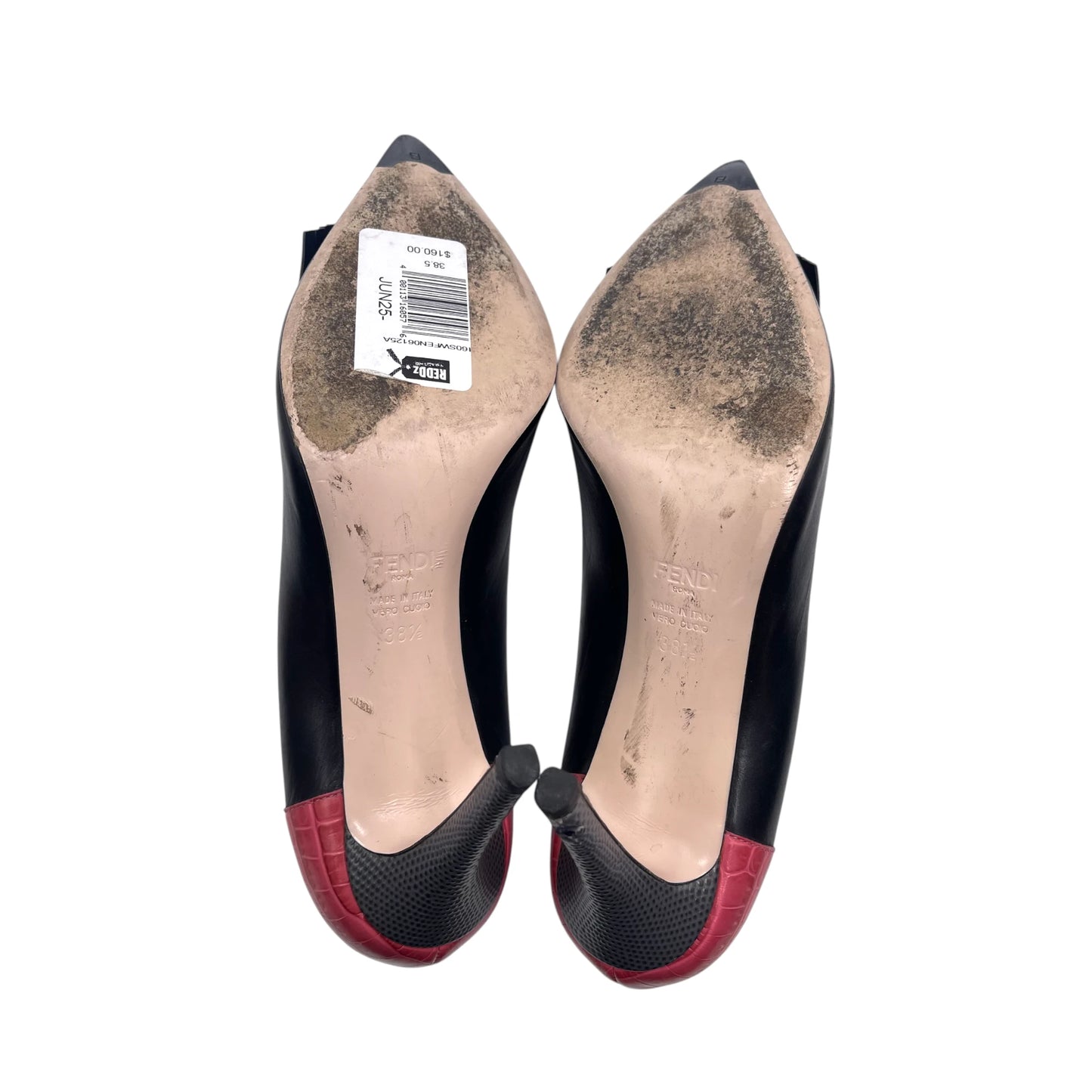 Fendi Multicolor Leather Monster Eyes Pump