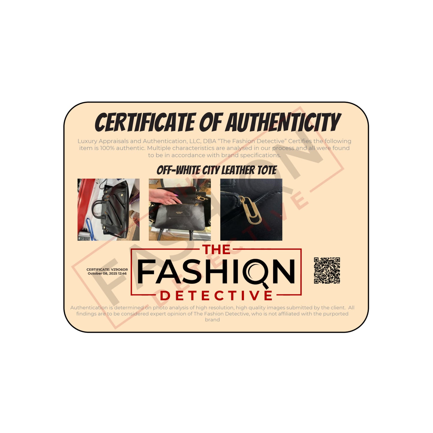 Off-White City Leather Tote Bag