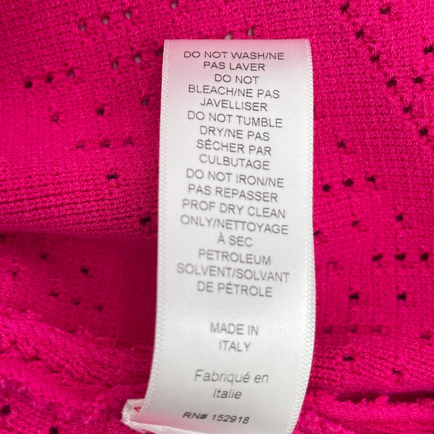 Carolina Herrera Pink Pointelle Jacquard Fit & Flare Dress - L