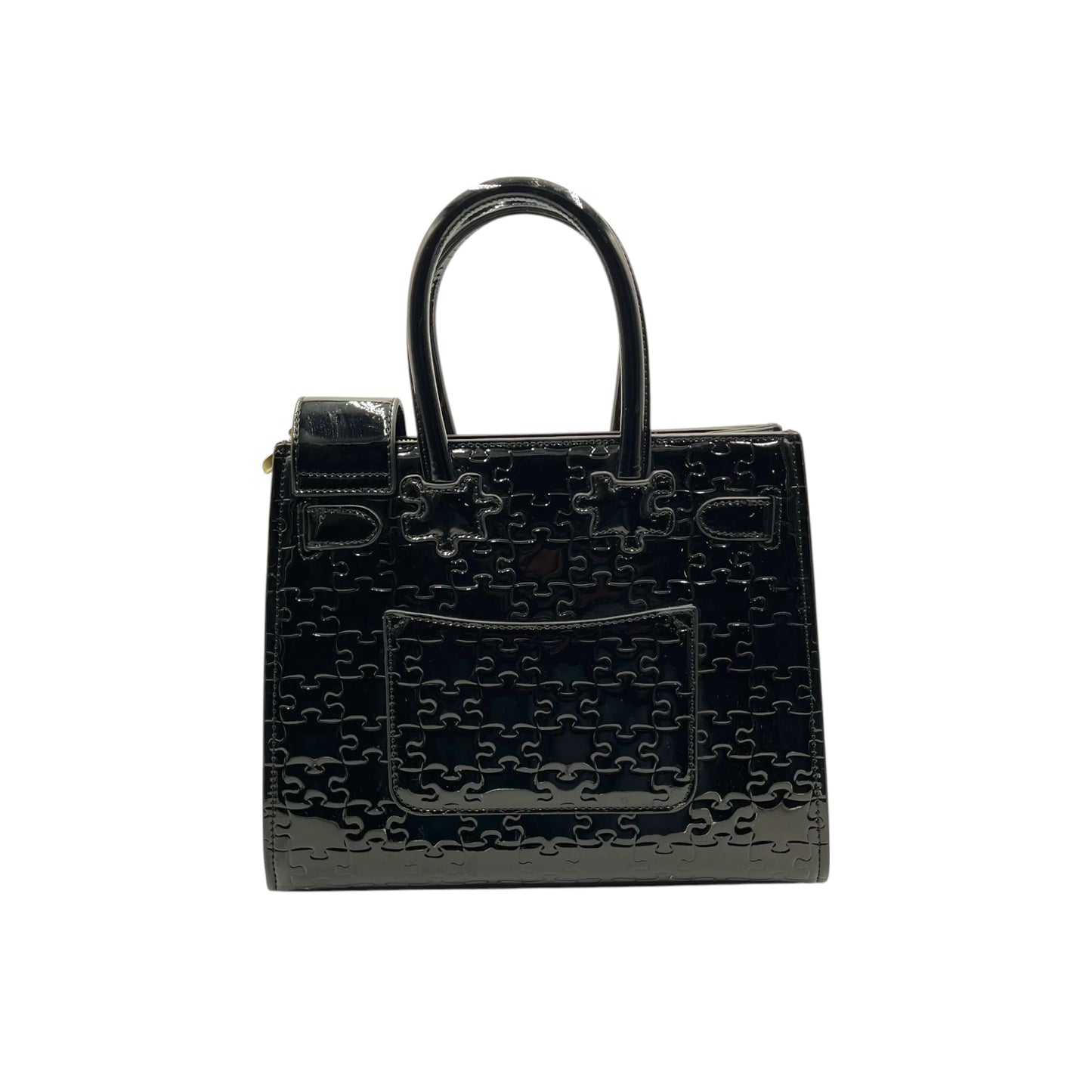 Daniel Diyepriye Black Patent Puzzle Bag