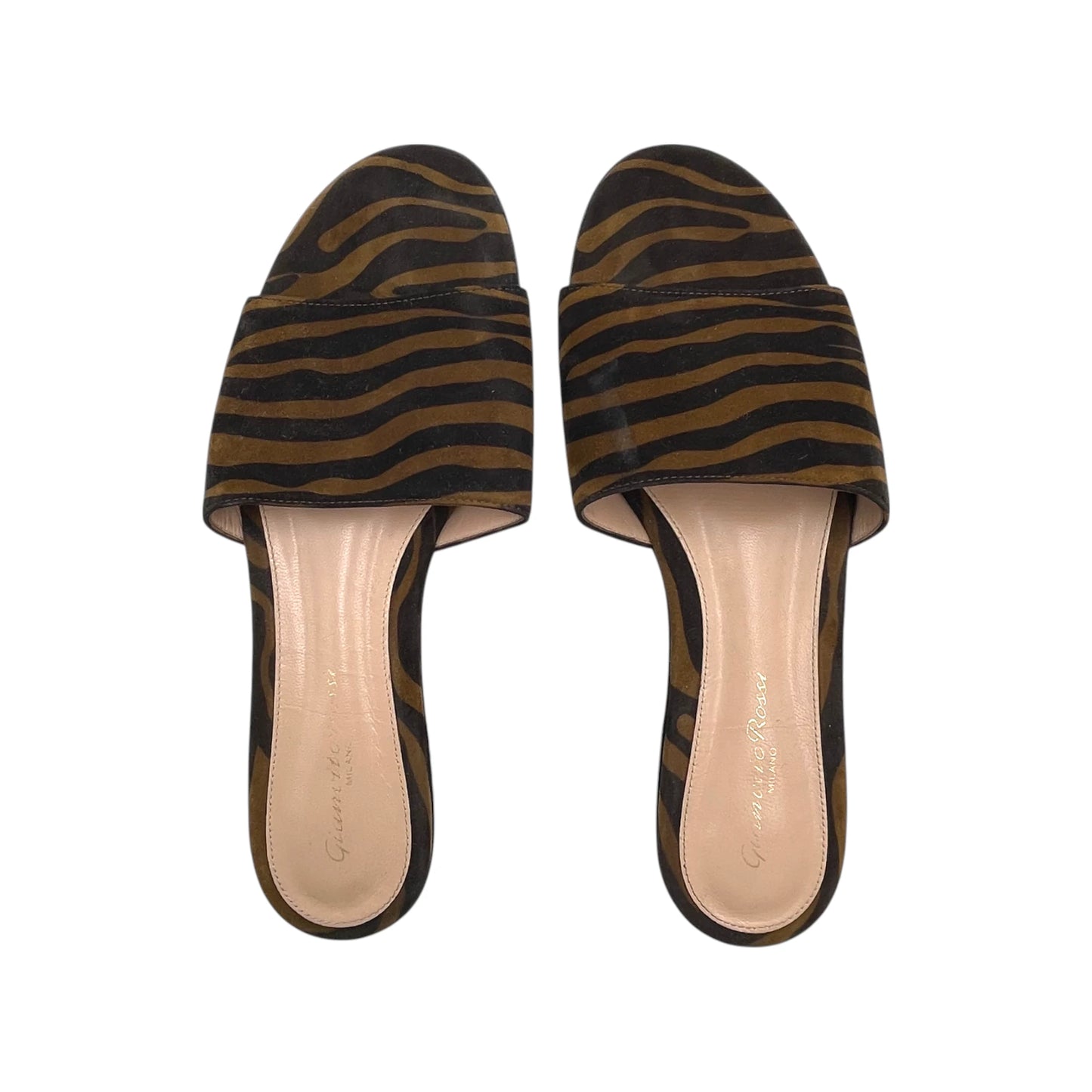 Gianvito Rossi Tiger Print Suede Women's Sandals
