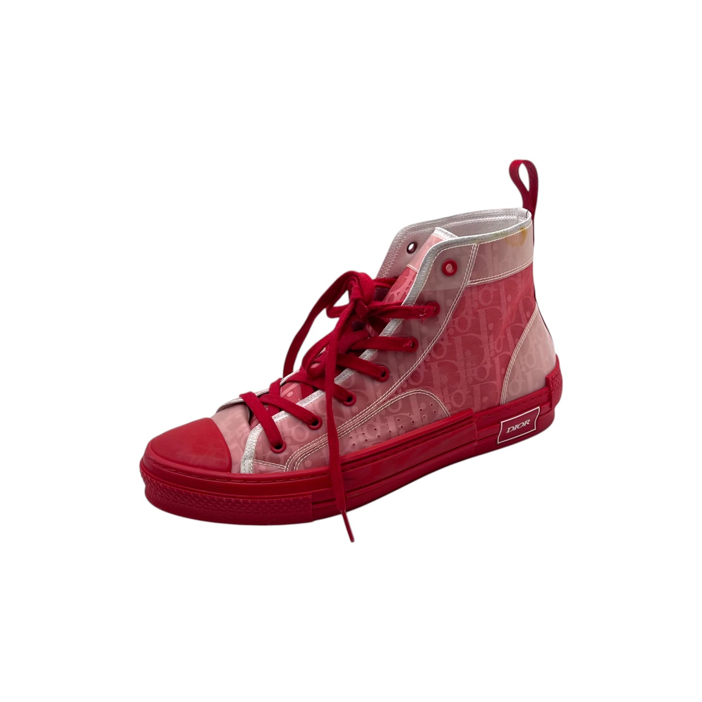 Dior B23 High Red Oblique Men's Sneakers