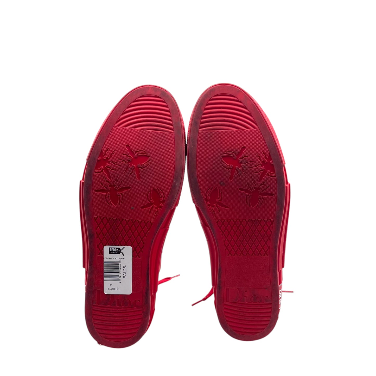Dior B23 High Red Oblique Men's Sneakers