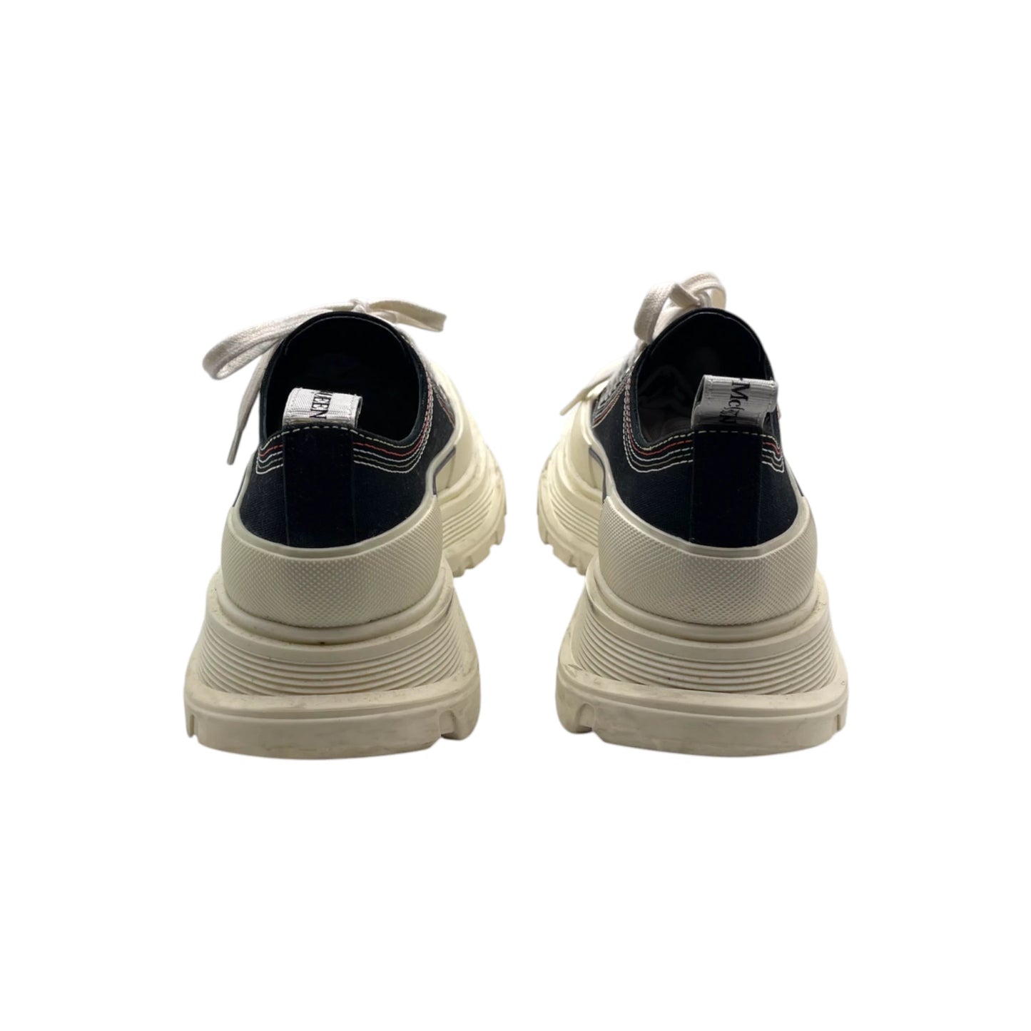 McQueen Tread Slick Low Lace Up Denim Black