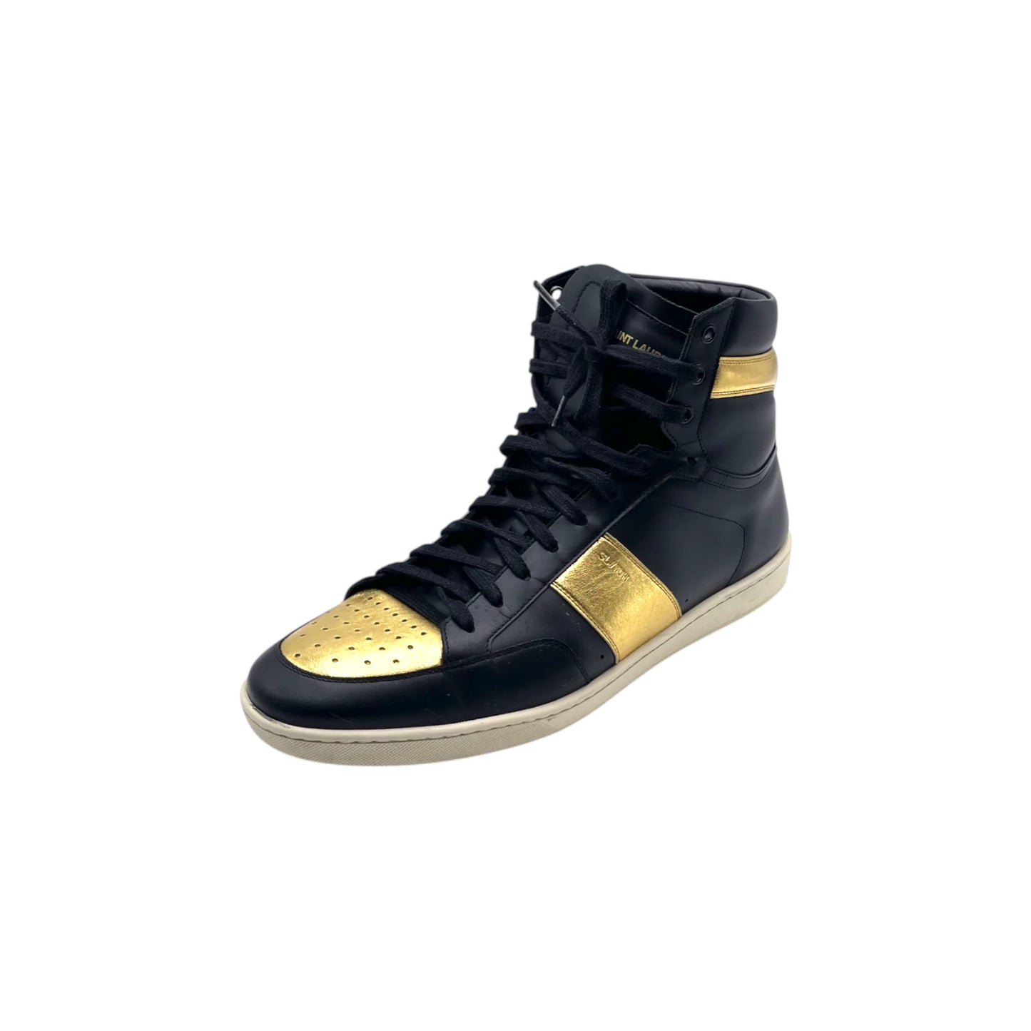 Saint Laurent Black/Gold Court Classic High-top Men's Snkr