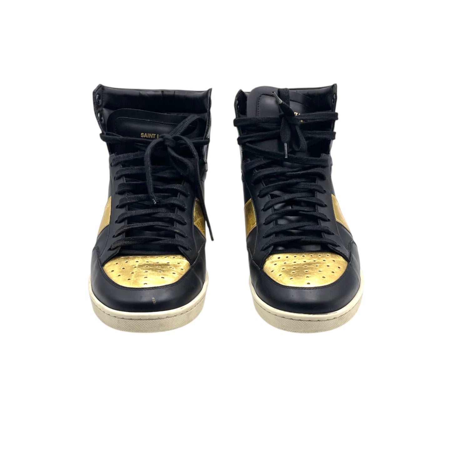 Saint Laurent Black/Gold Court Classic High-top Men's Snkr