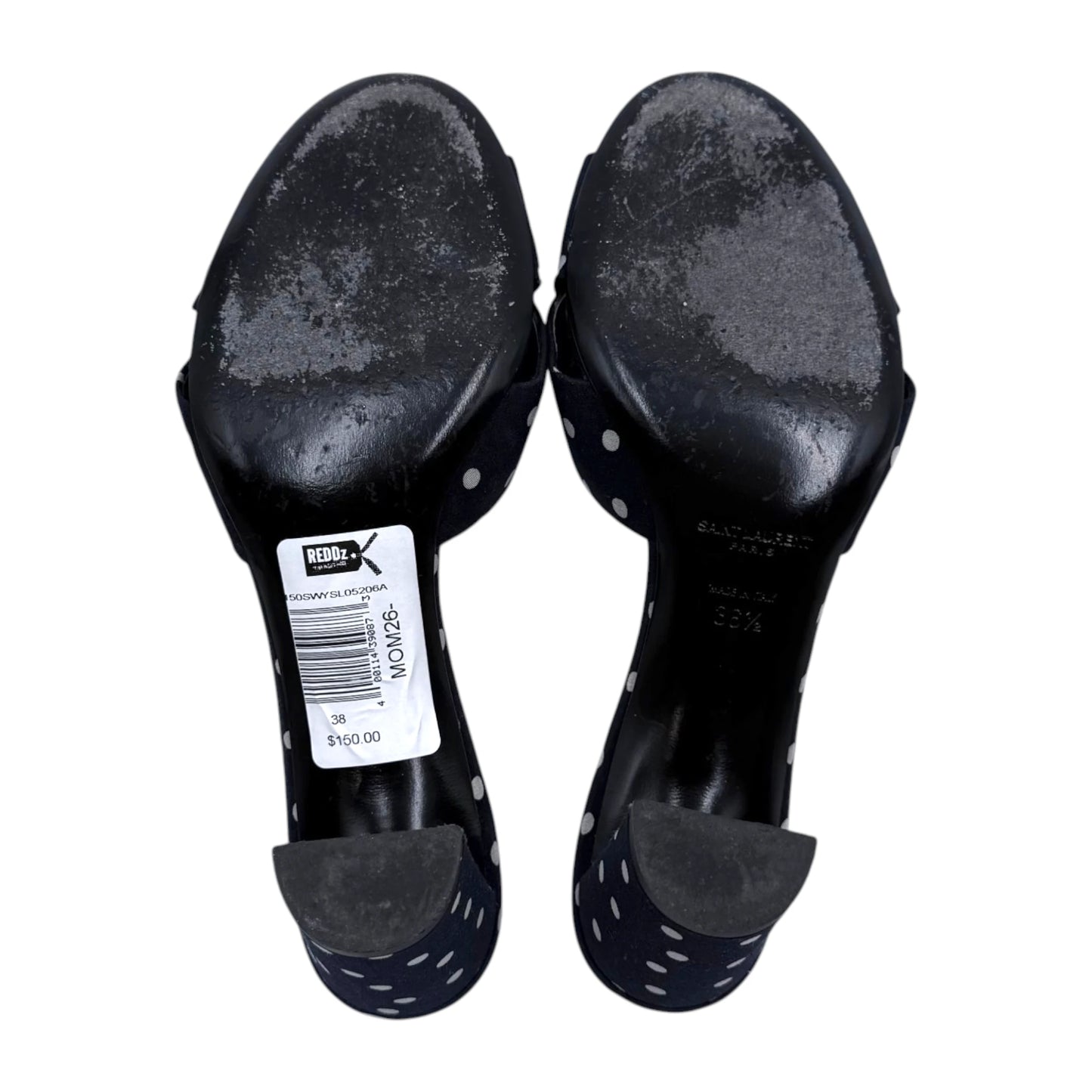 Saint Laurent Bianca Polka-Dot Mule