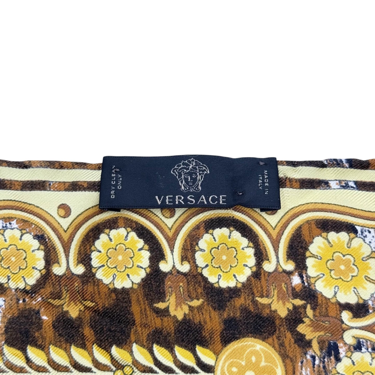 Versace Leopard Silk Baroque Scarf