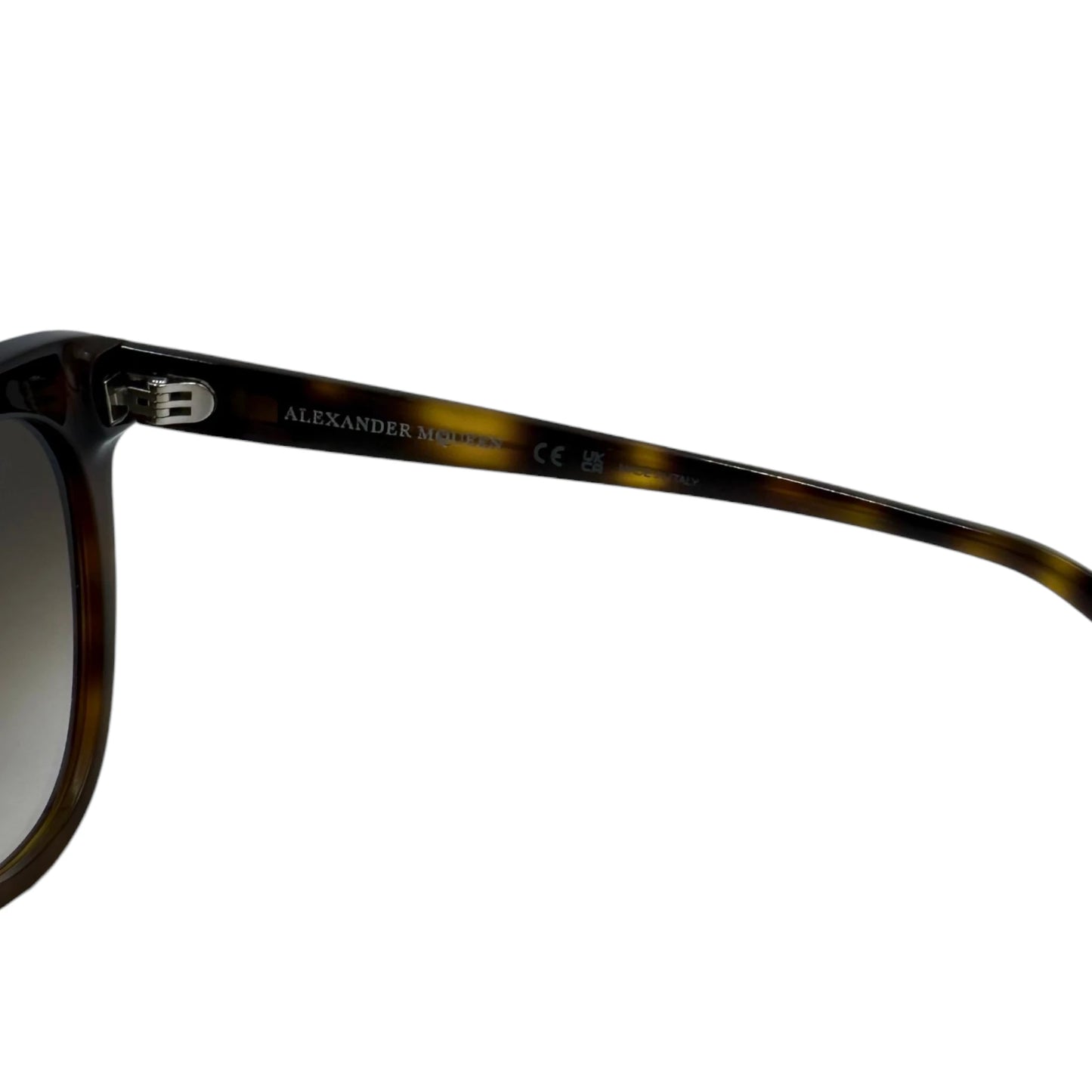 Alexander McQueen Wayfarer Tortoise Sunglasses