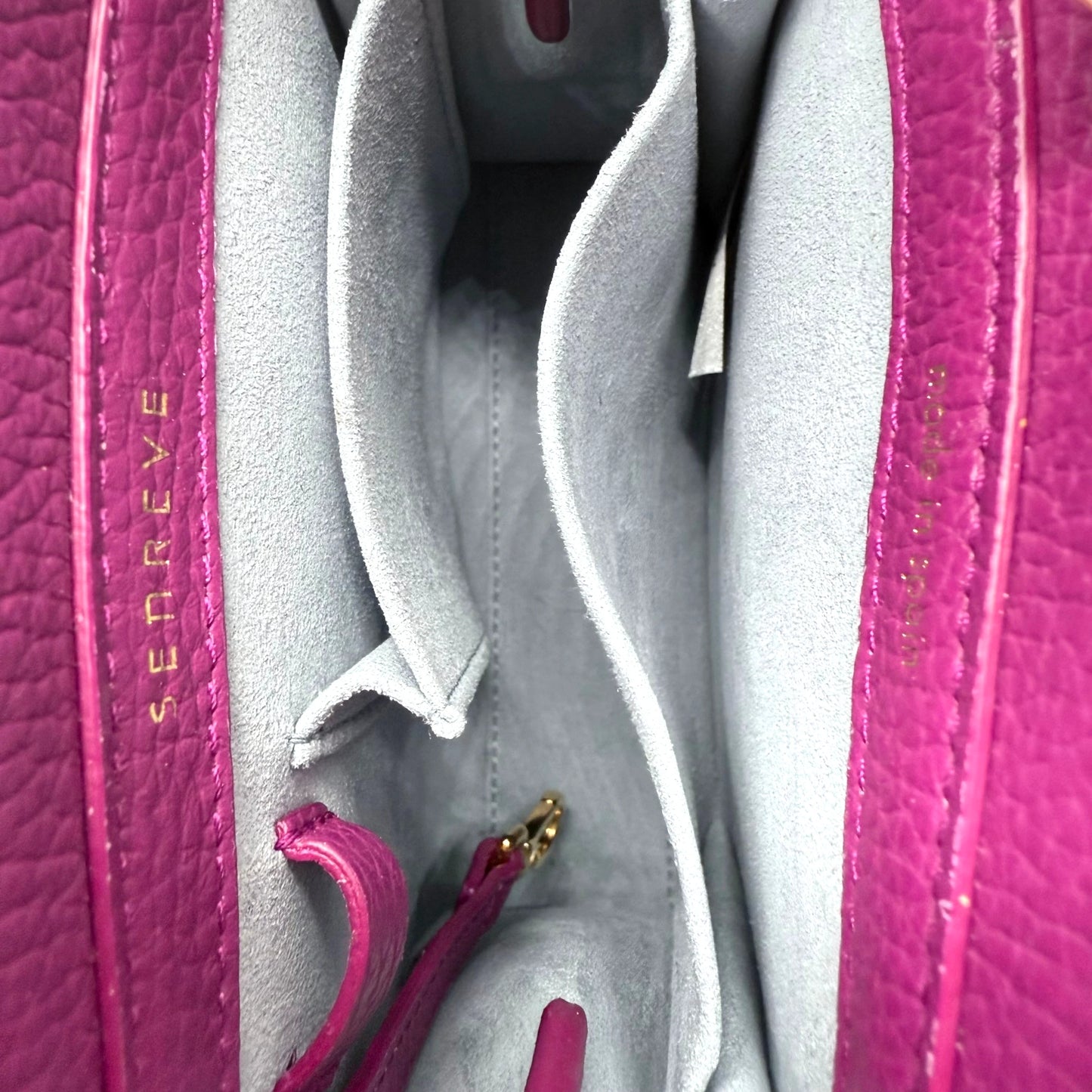 Senreve Pebble Leather Purple Alunna Bag