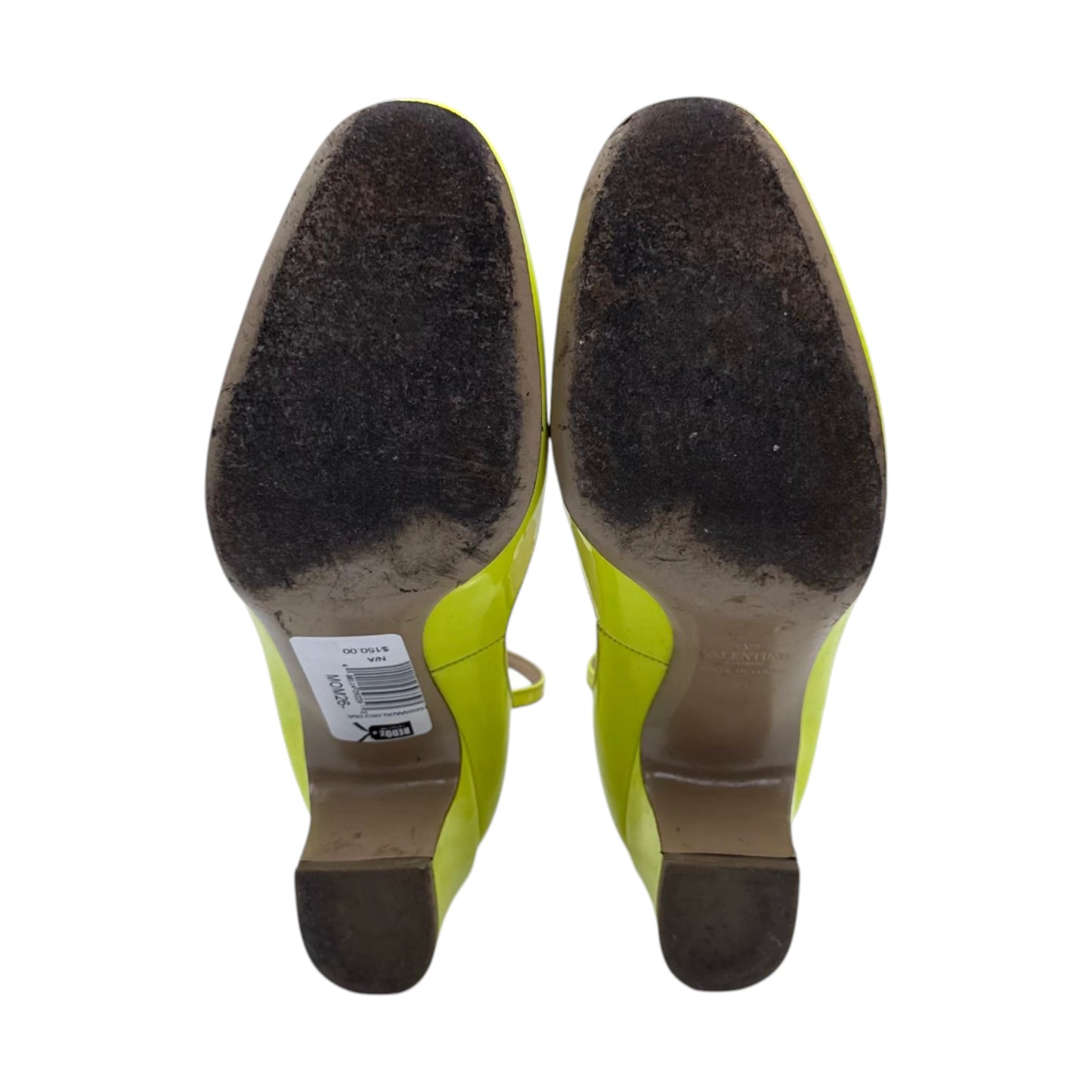 Valentino Garavani Yellow Patent Leather Heels