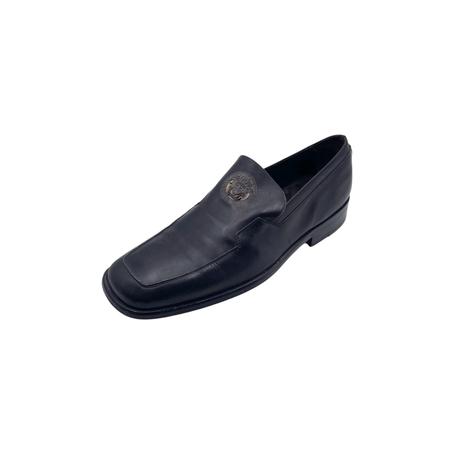 Versace Black Leather Men's Loafers