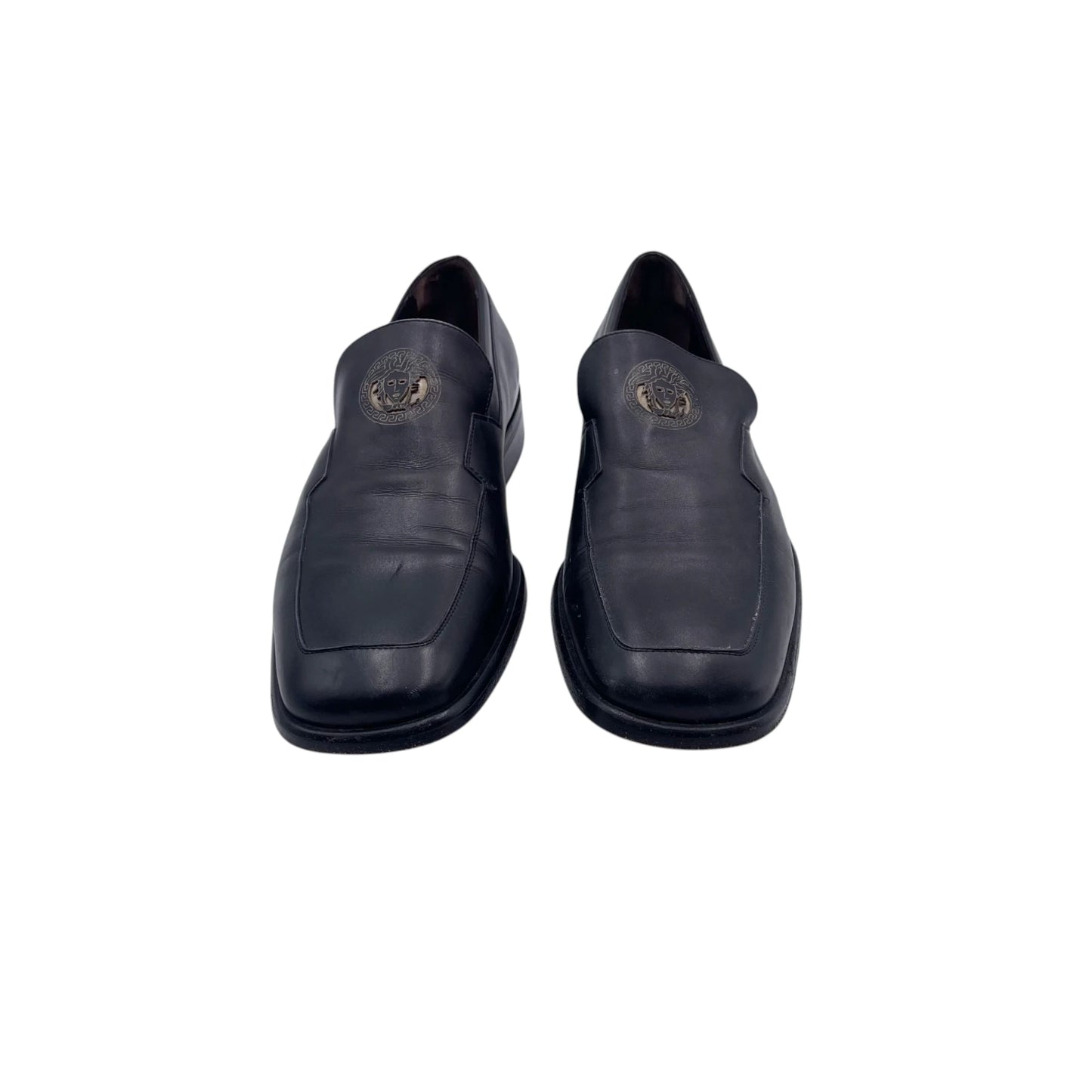 Versace Black Leather Men's Loafers