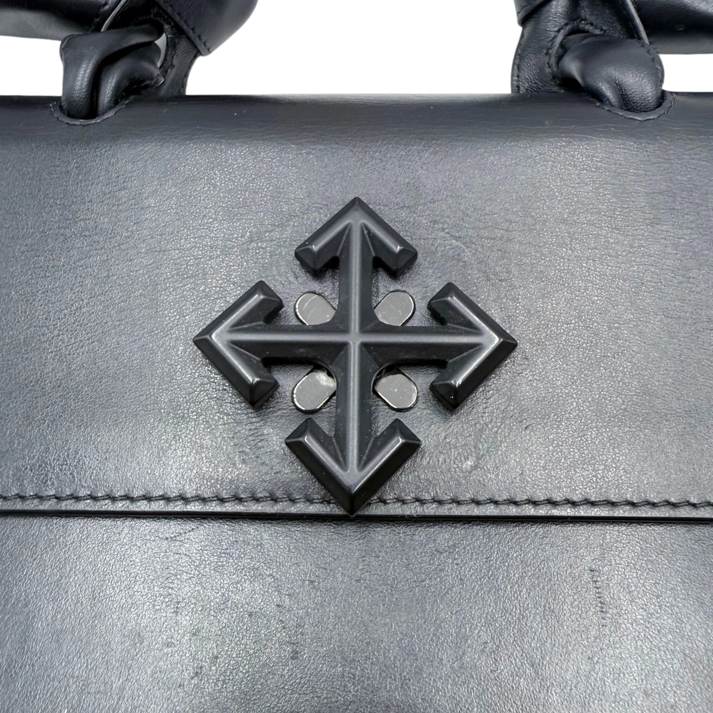 Off-White Black Twist Jitney Bag