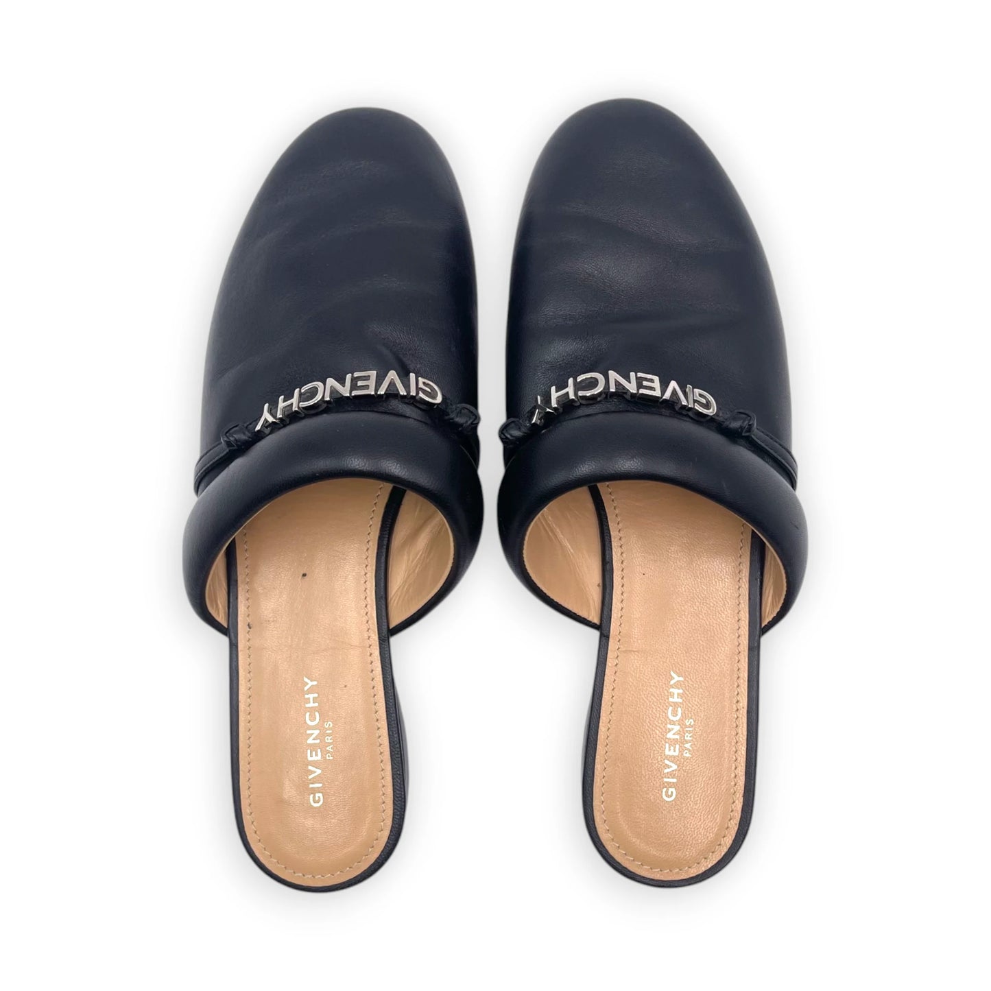 Givenchy Black Leather Elba Mules